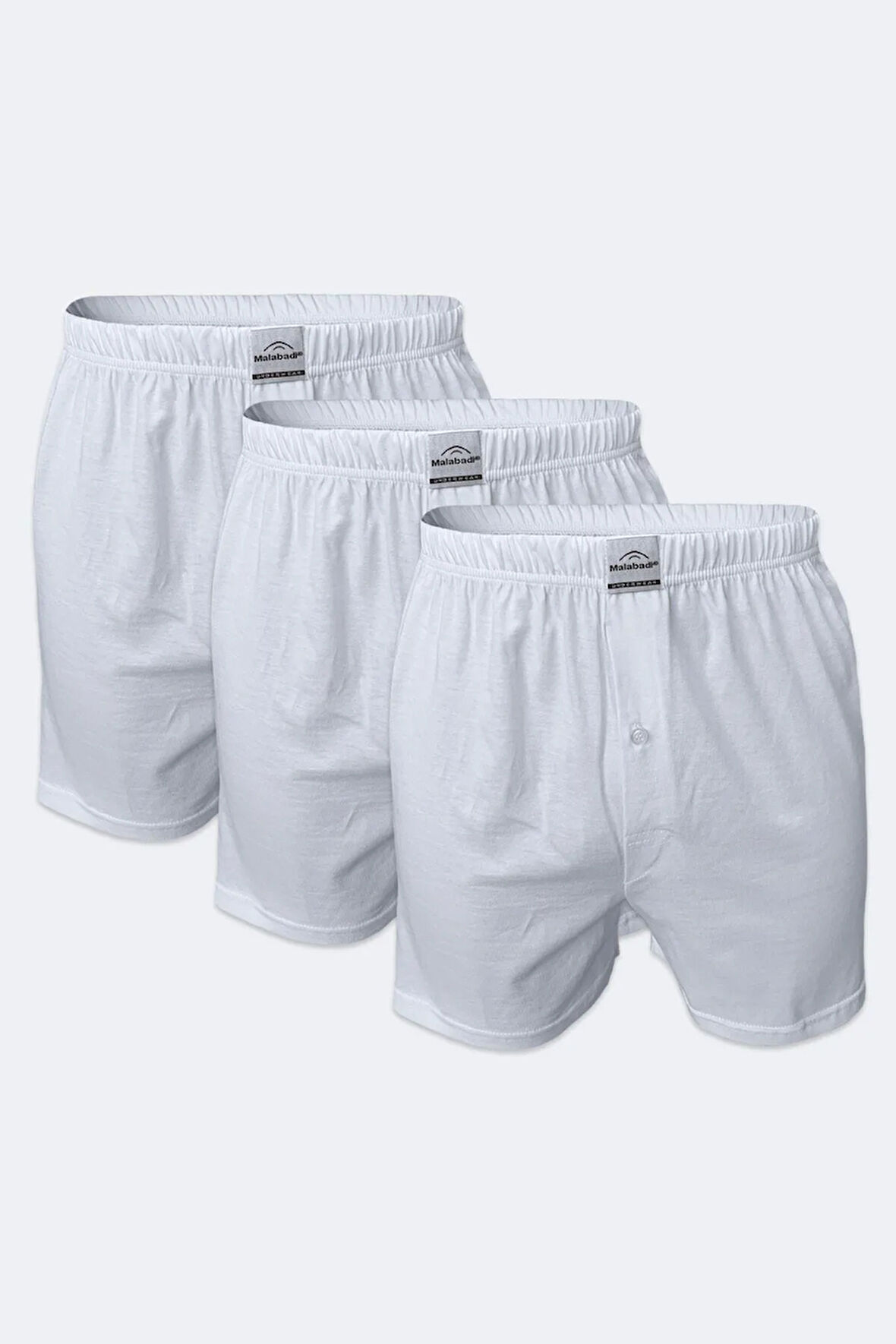 Erkek Gri 3 Lü Paket Geniş Kalıp Büyük Beden Boxer %100 Pamuk Battal Boy 3m024