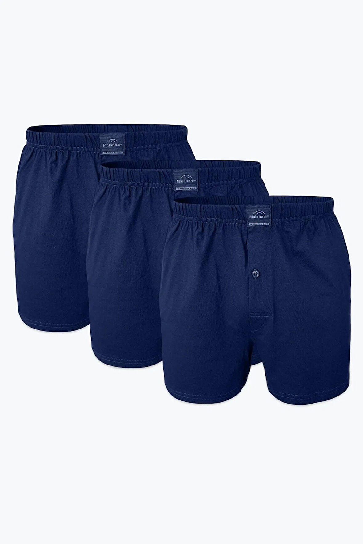 Erkek Gri 3 Lü Paket Geniş Kalıp Büyük Beden Boxer %100 Pamuk Battal Boy 3m024