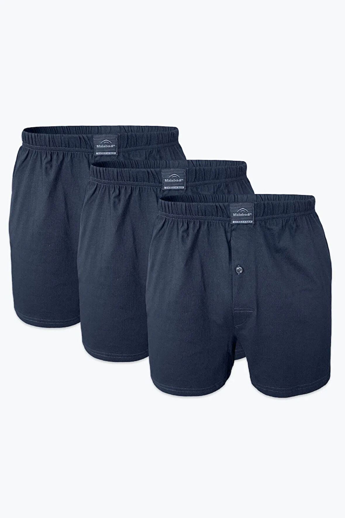 Erkek Gri 3 Lü Paket Geniş Kalıp Büyük Beden Boxer %100 Pamuk Battal Boy 3m024