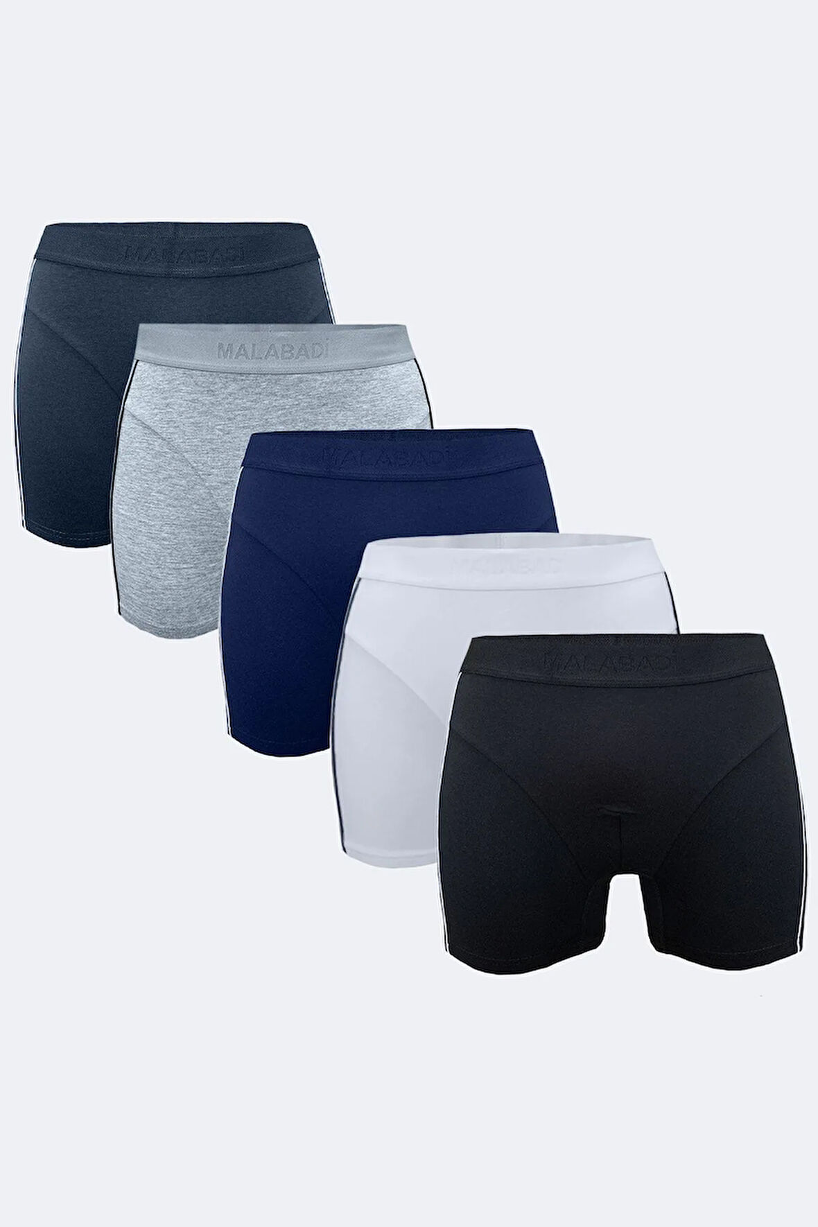 Erkek Füme 5 Li Paket Biyeli Modal Boxer 5mb017