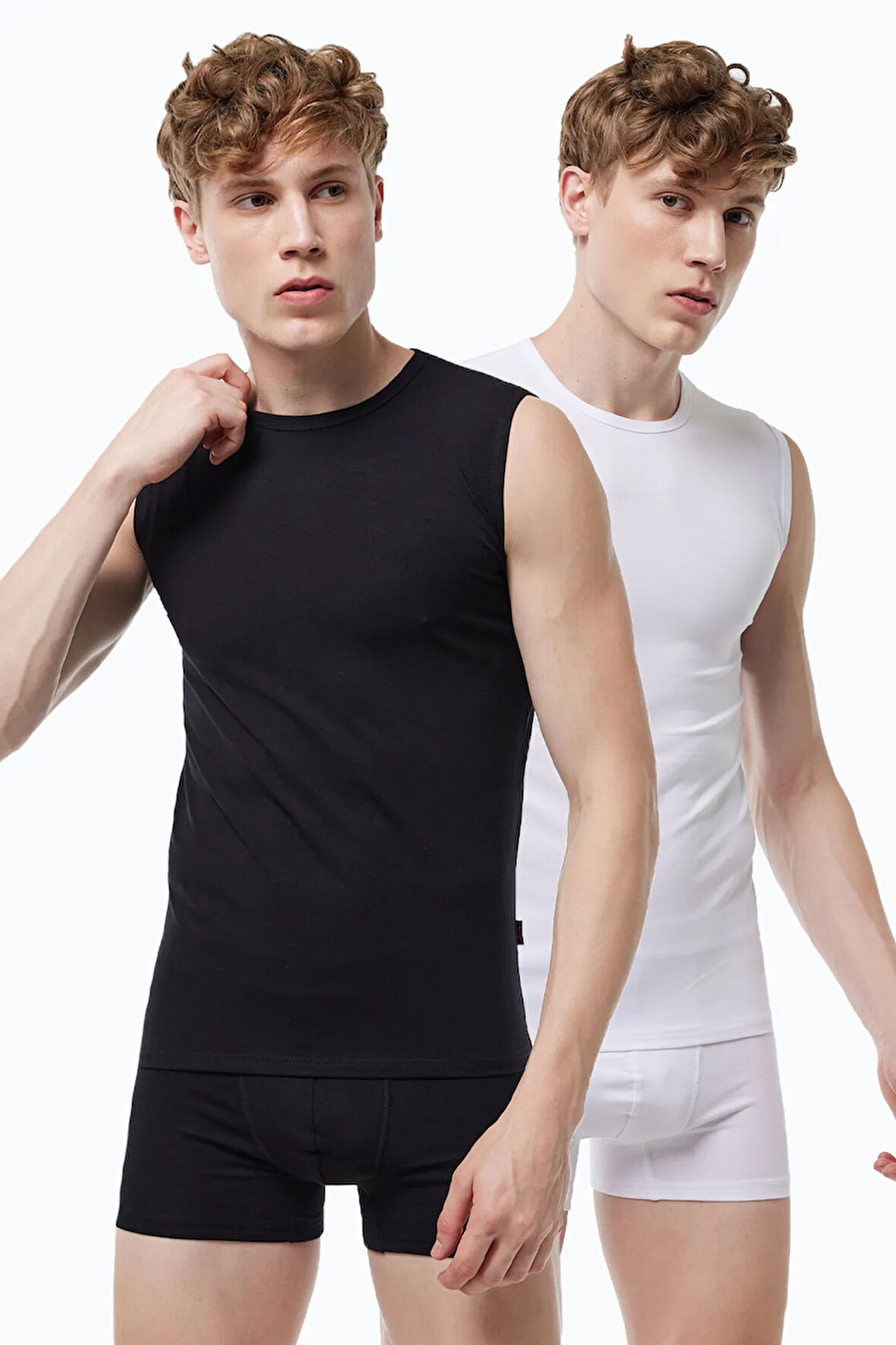 Görünmez Atlet Erkek Ten Rengi 2 Li Paket Sıfır Yaka Iz Yapmayan Modal Kolsuz Atlet 007