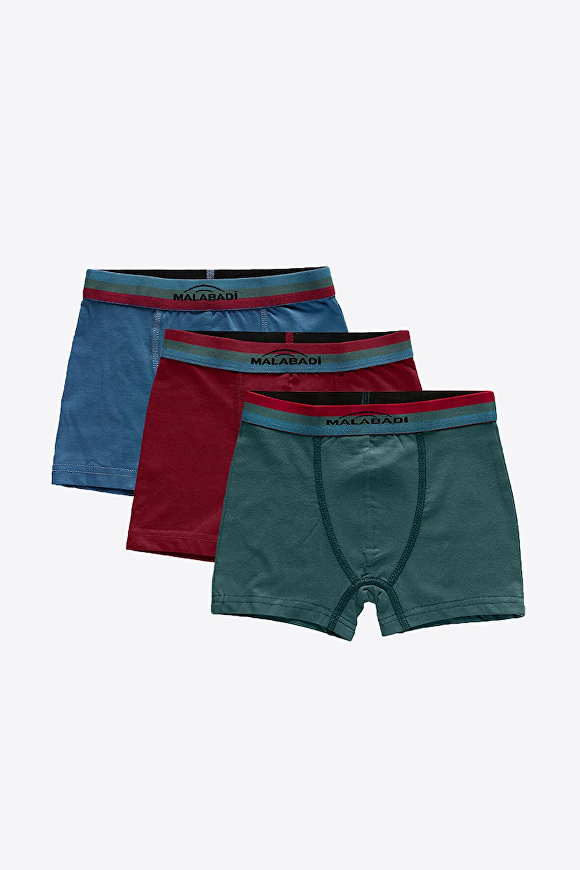 Erkek Çocuk Beyaz 3 Lü Paket Pamuk Elastan Boxer 208