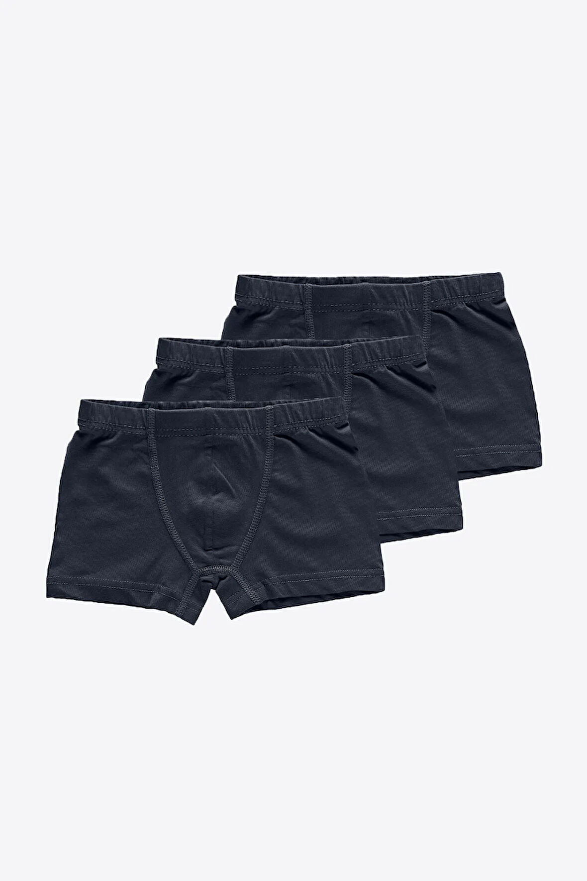 Erkek Çocuk Füme 3 Lü Paket Pamuk Elastan Boxer 209