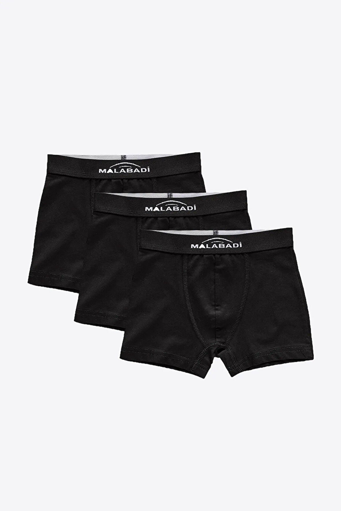 Erkek Çocuk Beyaz 3 Lü Paket Pamuk Elastan Boxer 208