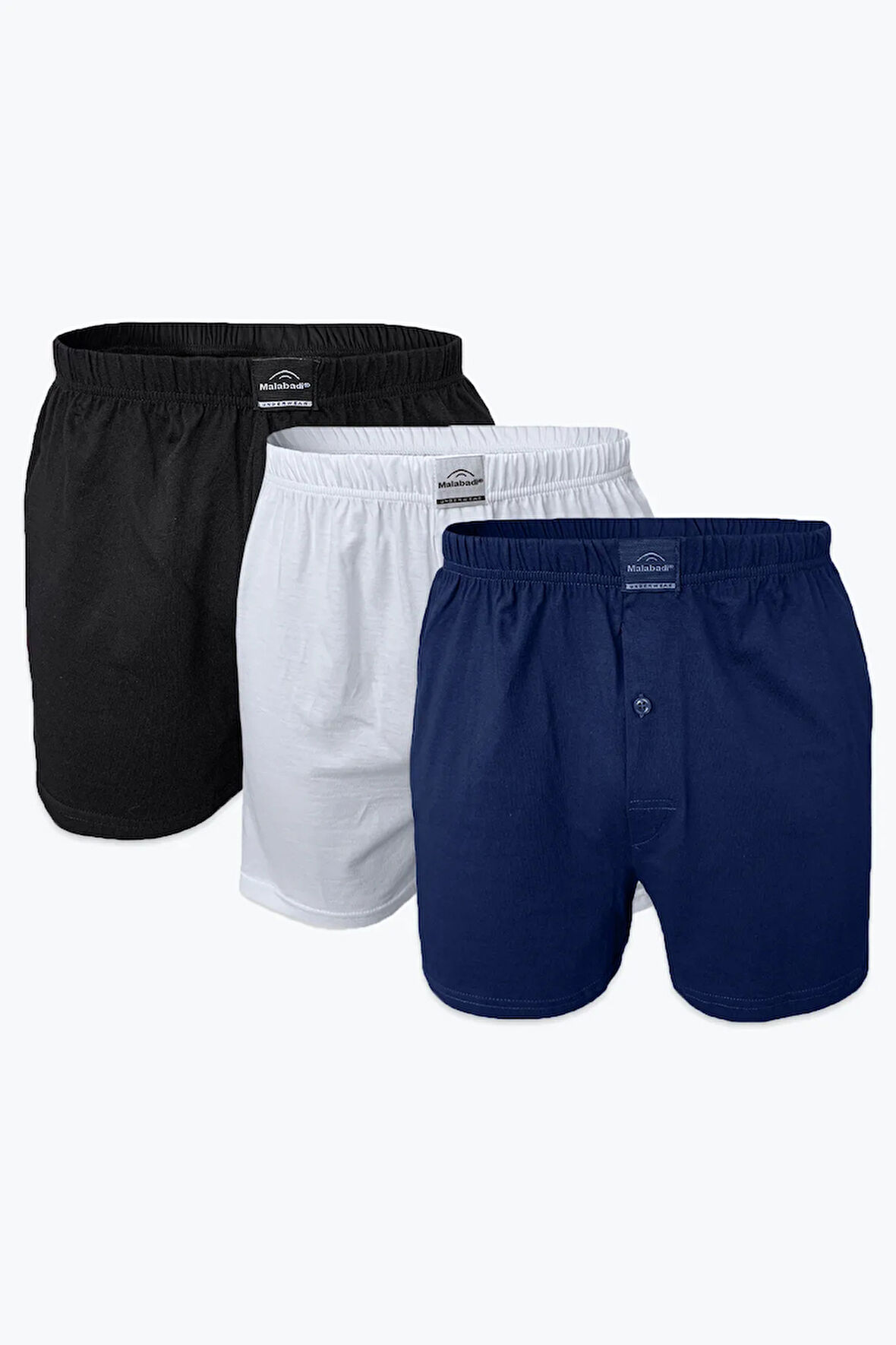 Erkek Gri 3 Lü Paket Geniş Kalıp Büyük Beden Boxer %100 Pamuk Battal Boy 3m024