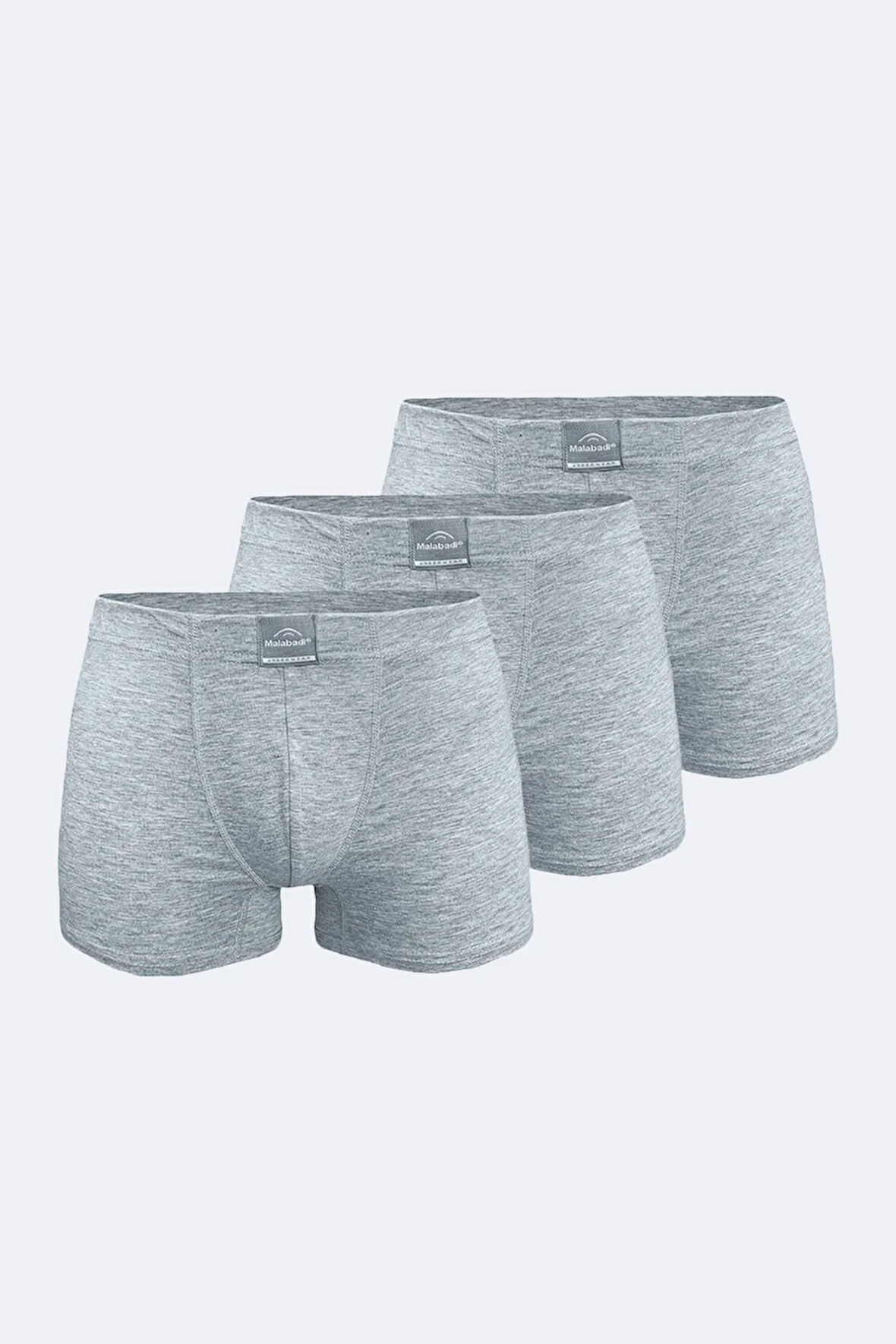 Erkek Desenli Beyaz Lacivert 3 lü Pamuk Elastan Boxer 3M074