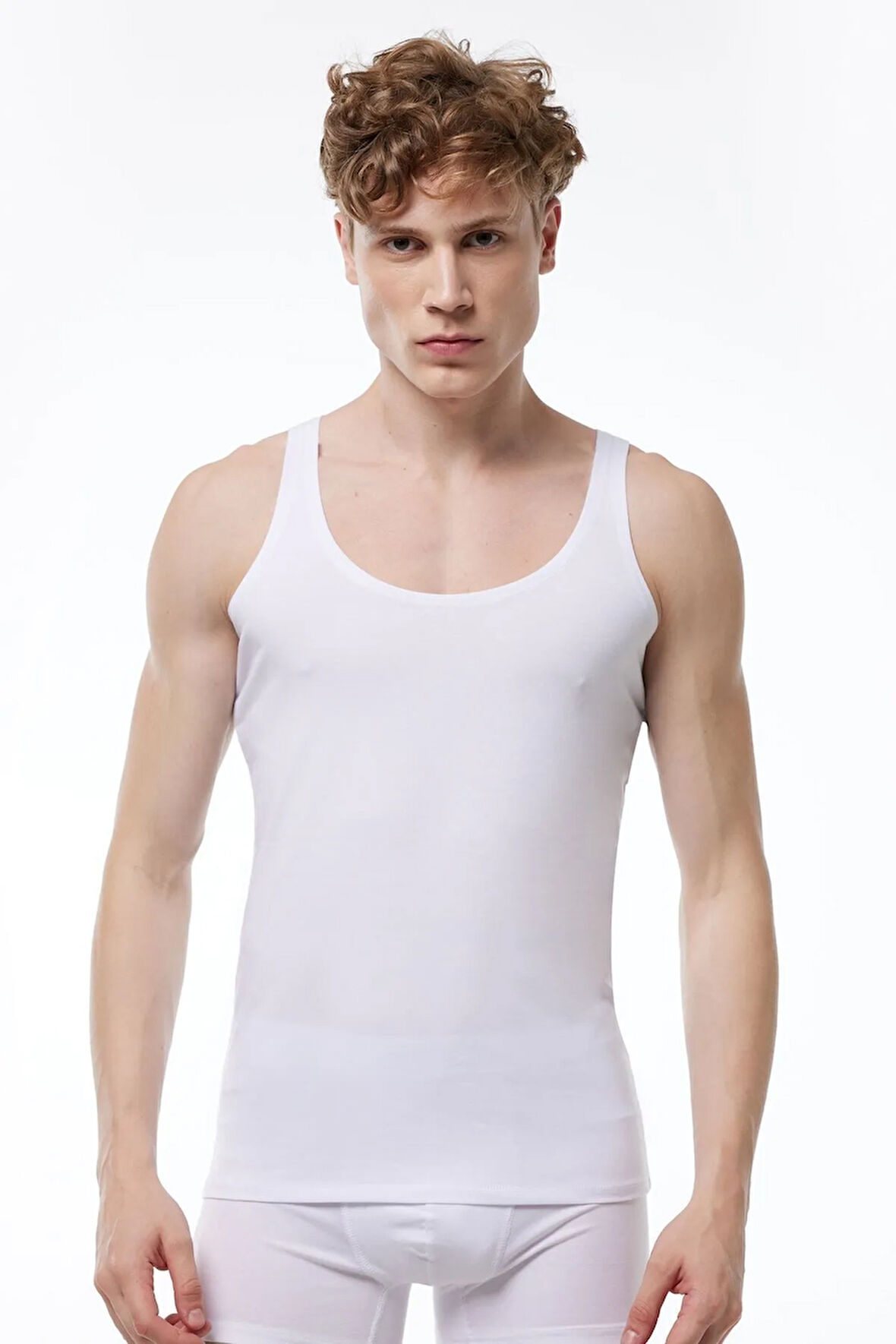 Görünmez Atlet Erkek Ten Rengi Ince Askılı Iz Yapmayan Modal Atlet 013