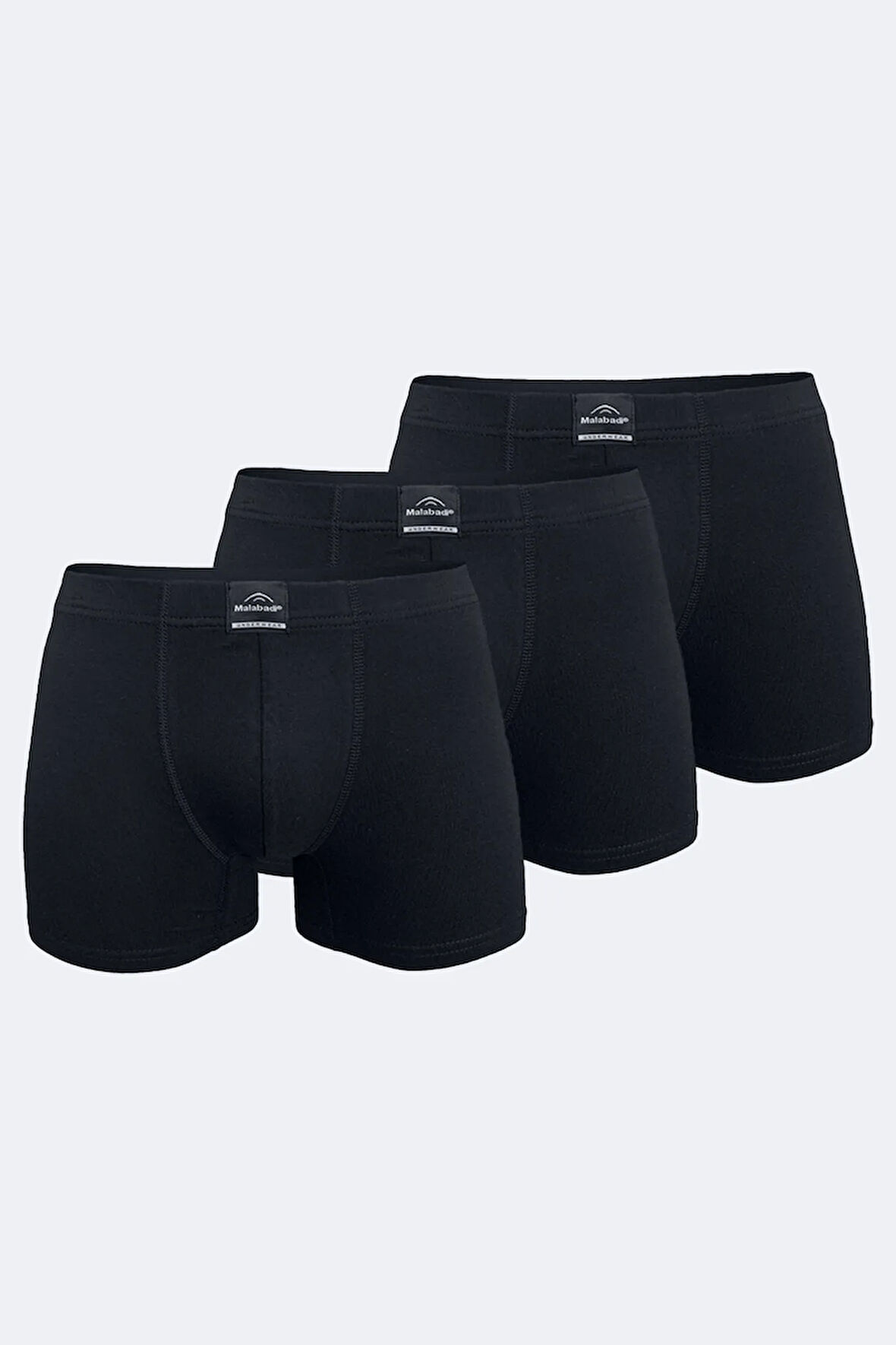 Erkek Desenli Beyaz Lacivert 3 lü Pamuk Elastan Boxer 3M074