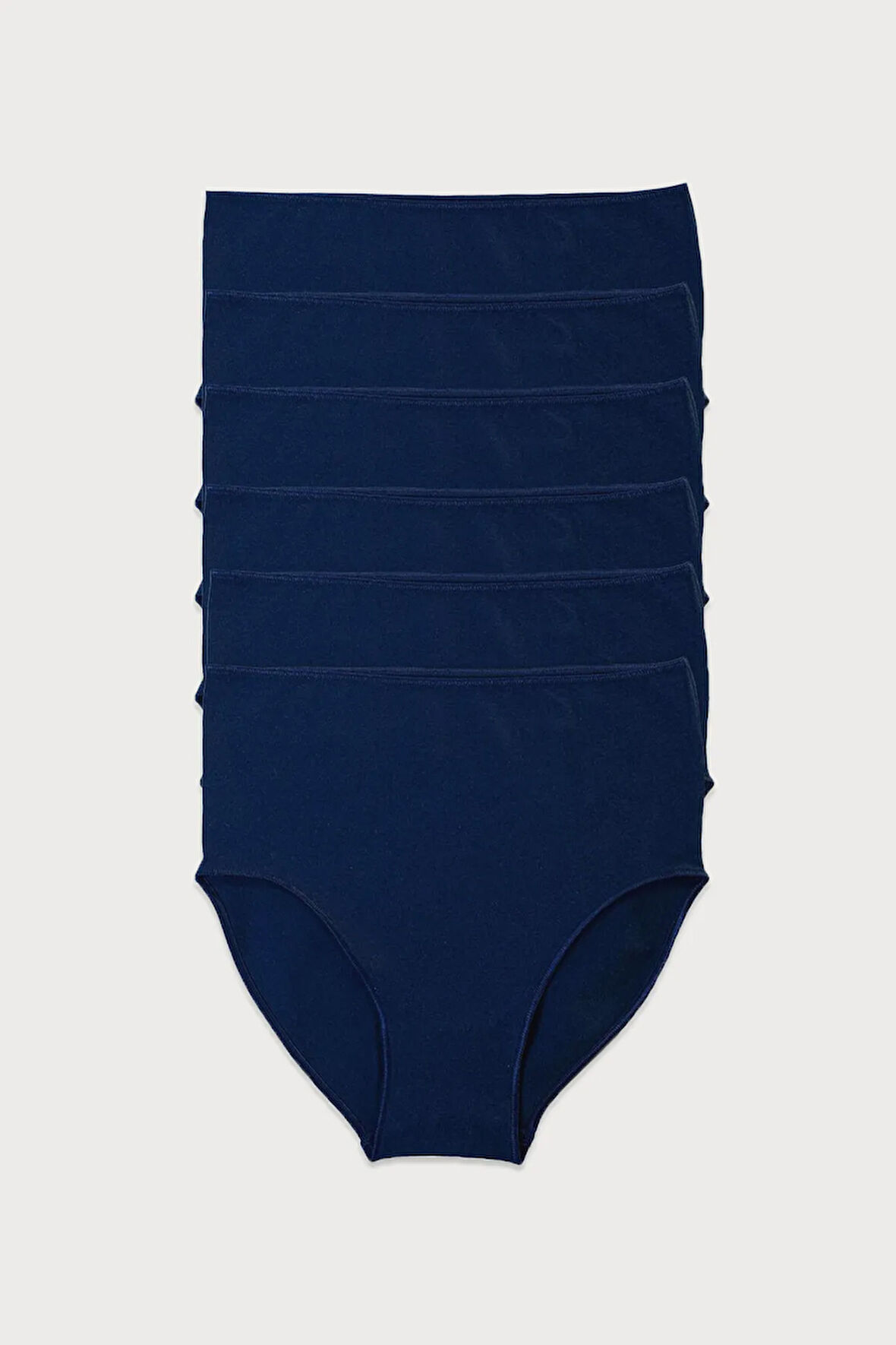 Kadın Siyah Beyaz Gri 6 Lı Paket Modal Yüksek Bel Slip Külot 1955