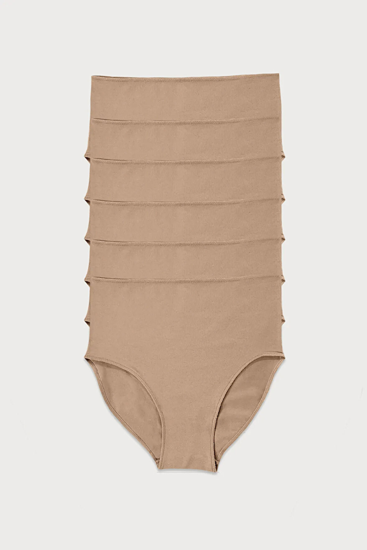 Kadın Siyah Beyaz Gri 6 Lı Paket Modal Yüksek Bel Slip Külot 1955