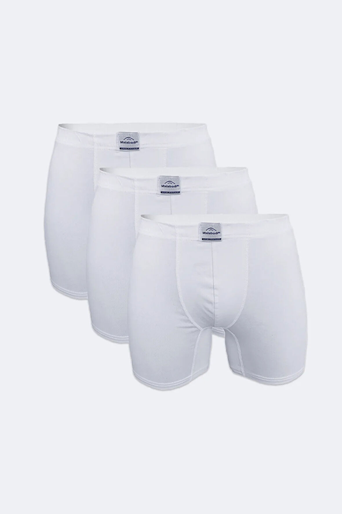 Erkek Siyah Gri Desenli 3 Lü Pamuk Elastan Uzun Boxer 073