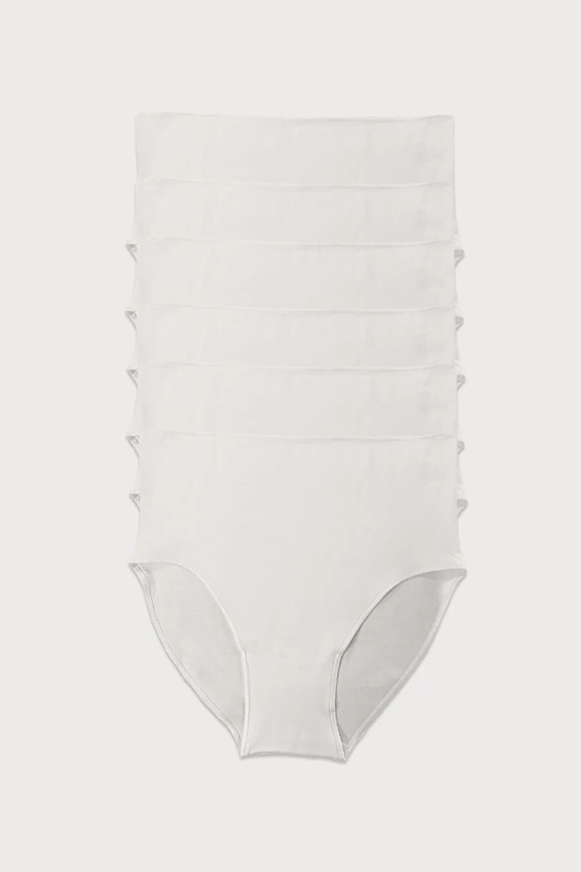 Kadın Siyah Beyaz Gri 6 Lı Paket Modal Yüksek Bel Slip Külot 1955