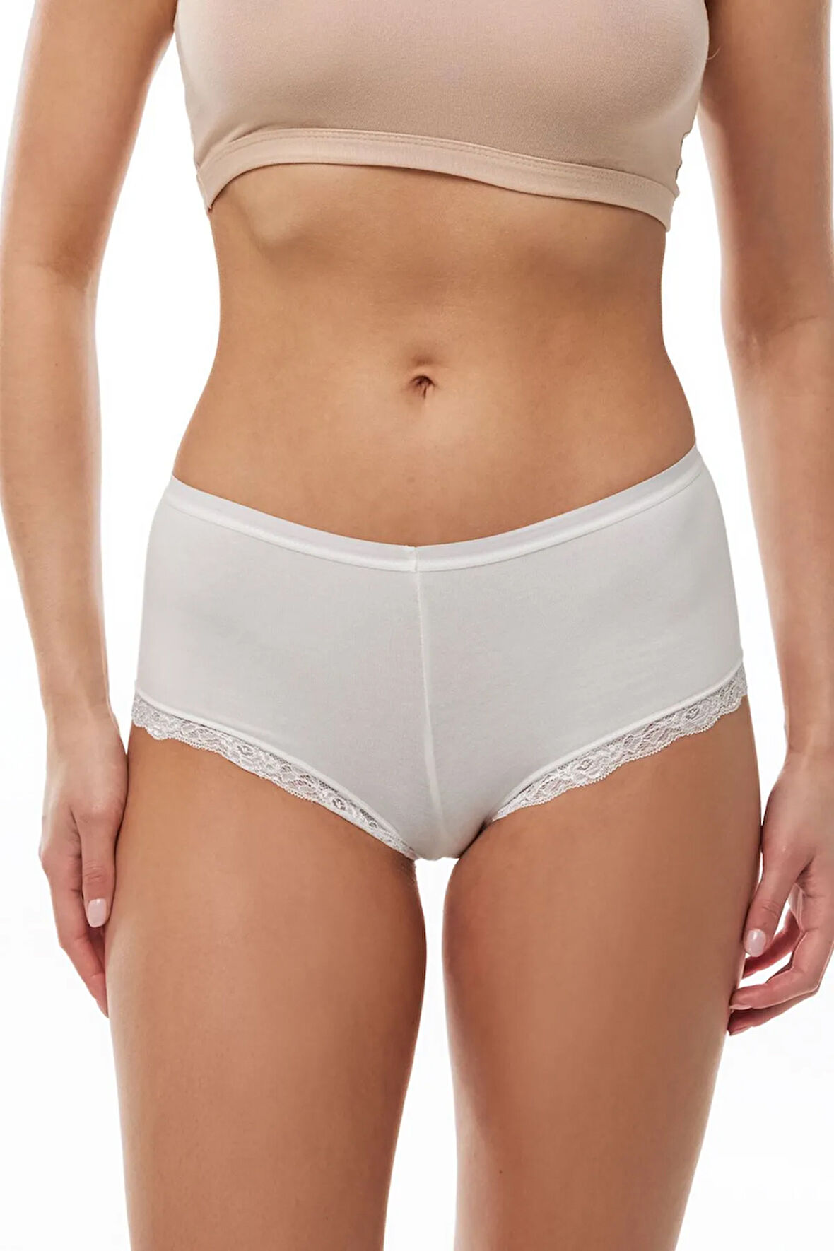 Kadın Lacivert 6 Lı Paket Geniş Kenarlı Dantelli Modal Külot 1908