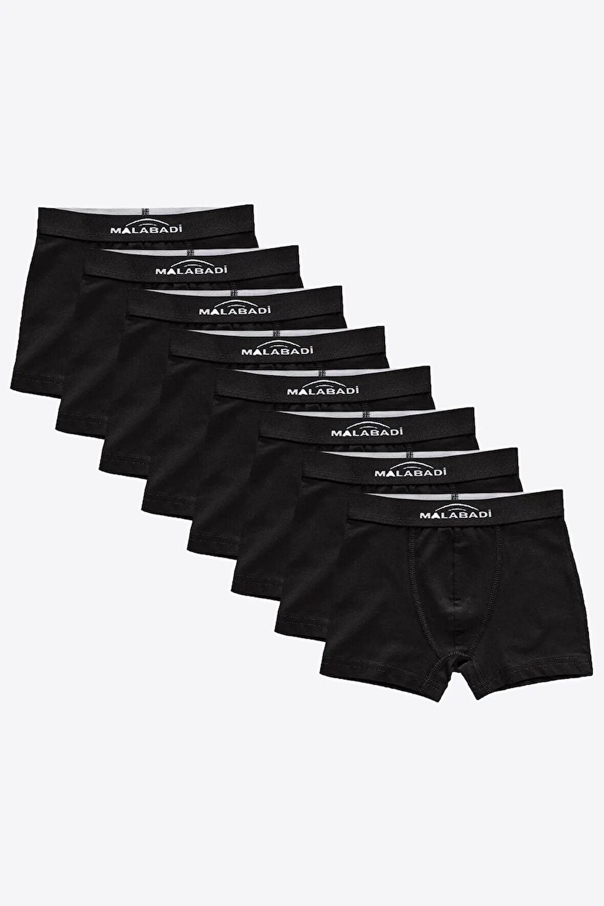 Erkek Çocuk Mavi 8 Li Paket Pamuk Elastan Boxer 208