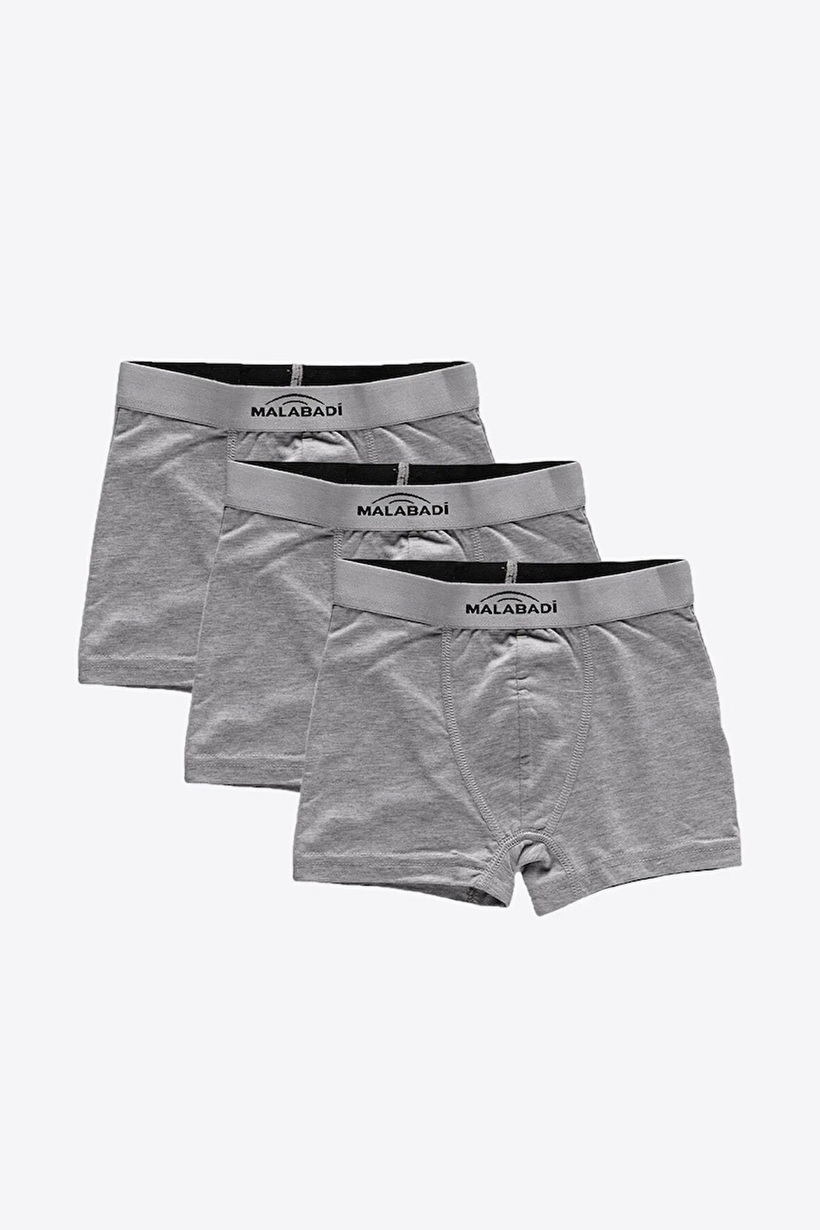 Erkek Çocuk Beyaz 3 Lü Paket Pamuk Elastan Boxer 208