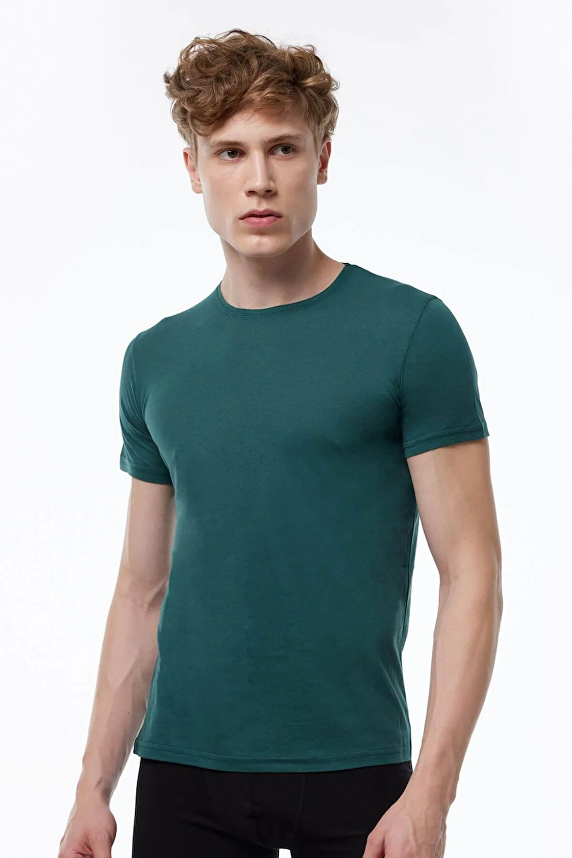 Malabadi 084 Erkek Modal Basic Yuvarlak Yaka Kısa Kol İnce Yaz Serinliği T-shirt