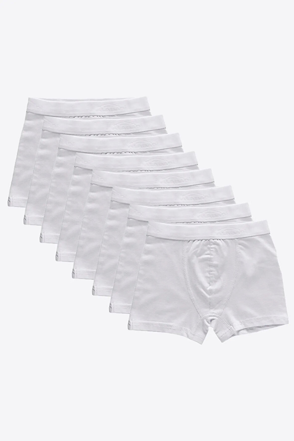Erkek Çocuk Mavi 8 Li Paket Pamuk Elastan Boxer 208