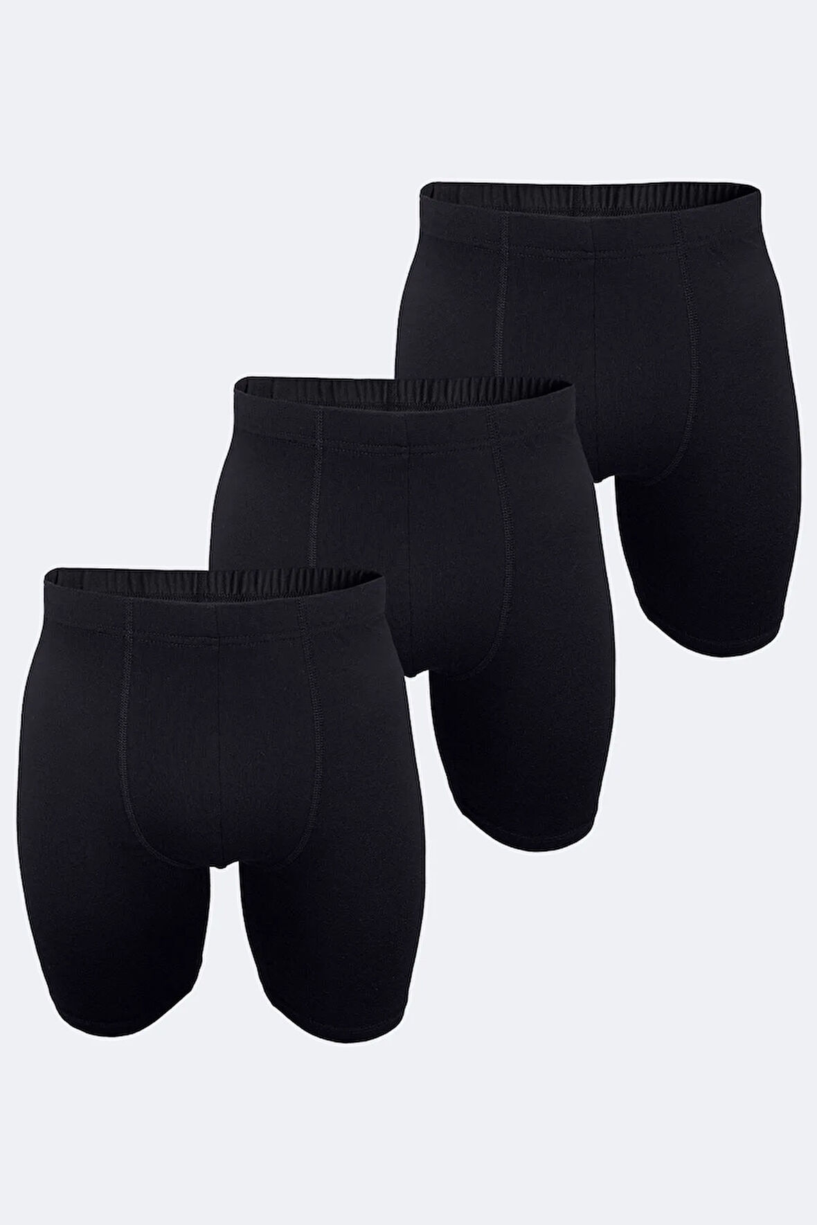 Erkek Gri Beyaz Siyah 3 Lü Paket Uzun Paçalı Modal Boxer 3m018