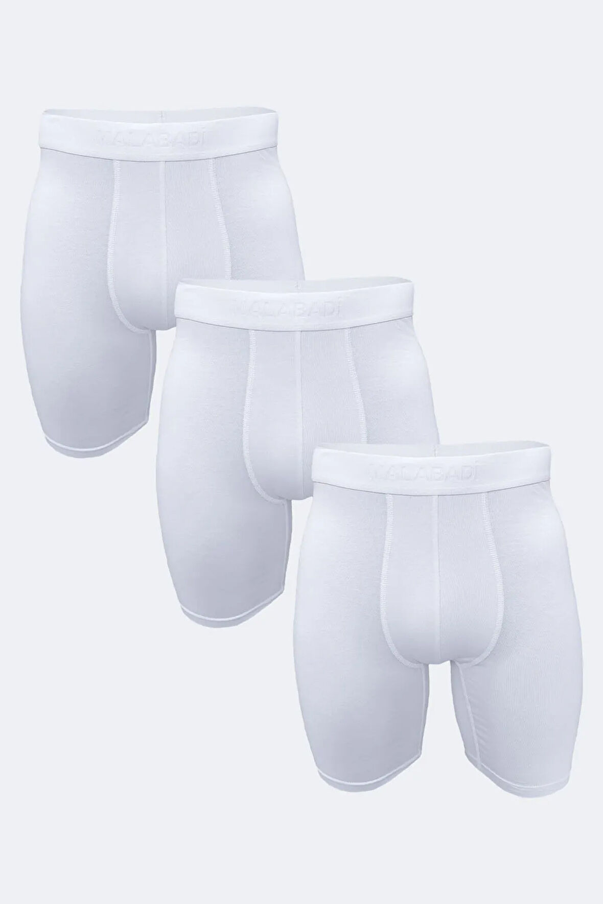 Erkek Siyah Beyaz Gri 3 Lü Paket Uzun Paçalı Modal Boxer 3m019