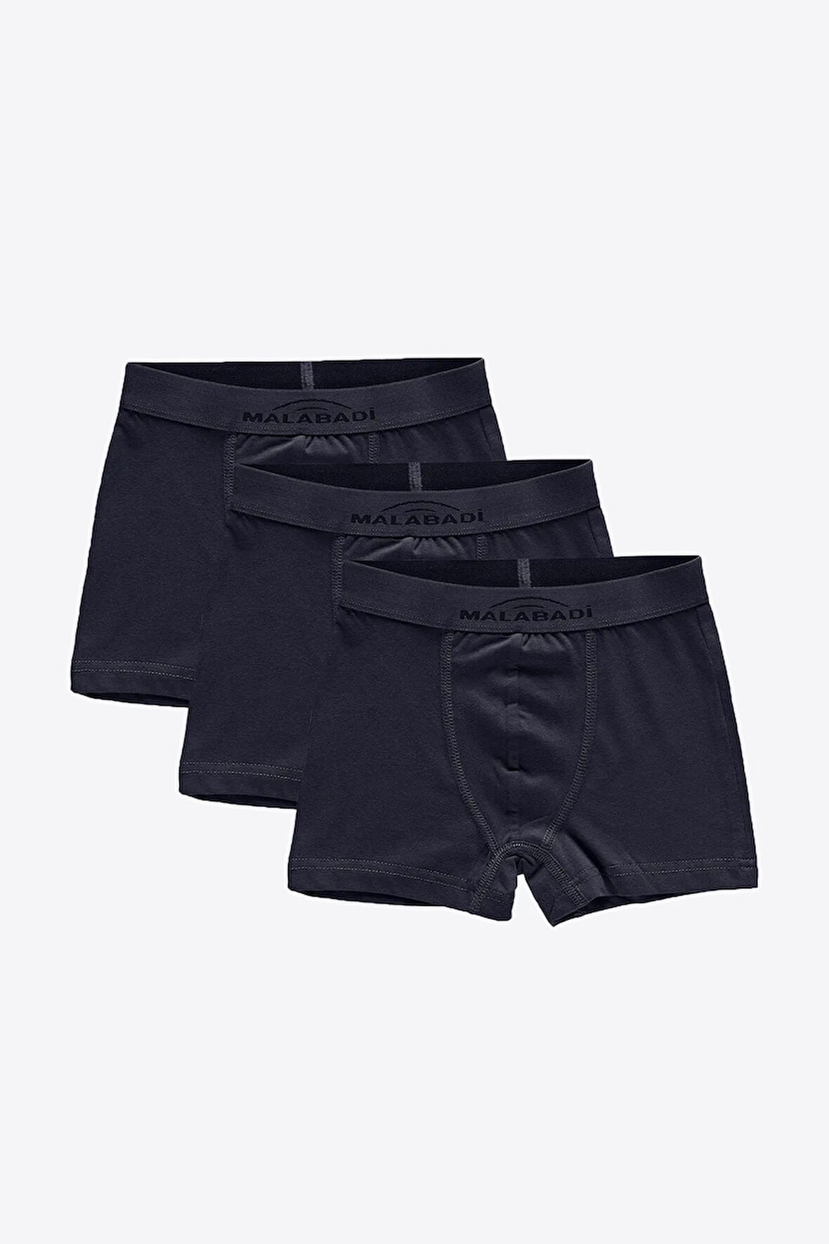 Erkek Çocuk Beyaz 3 Lü Paket Pamuk Elastan Boxer 208