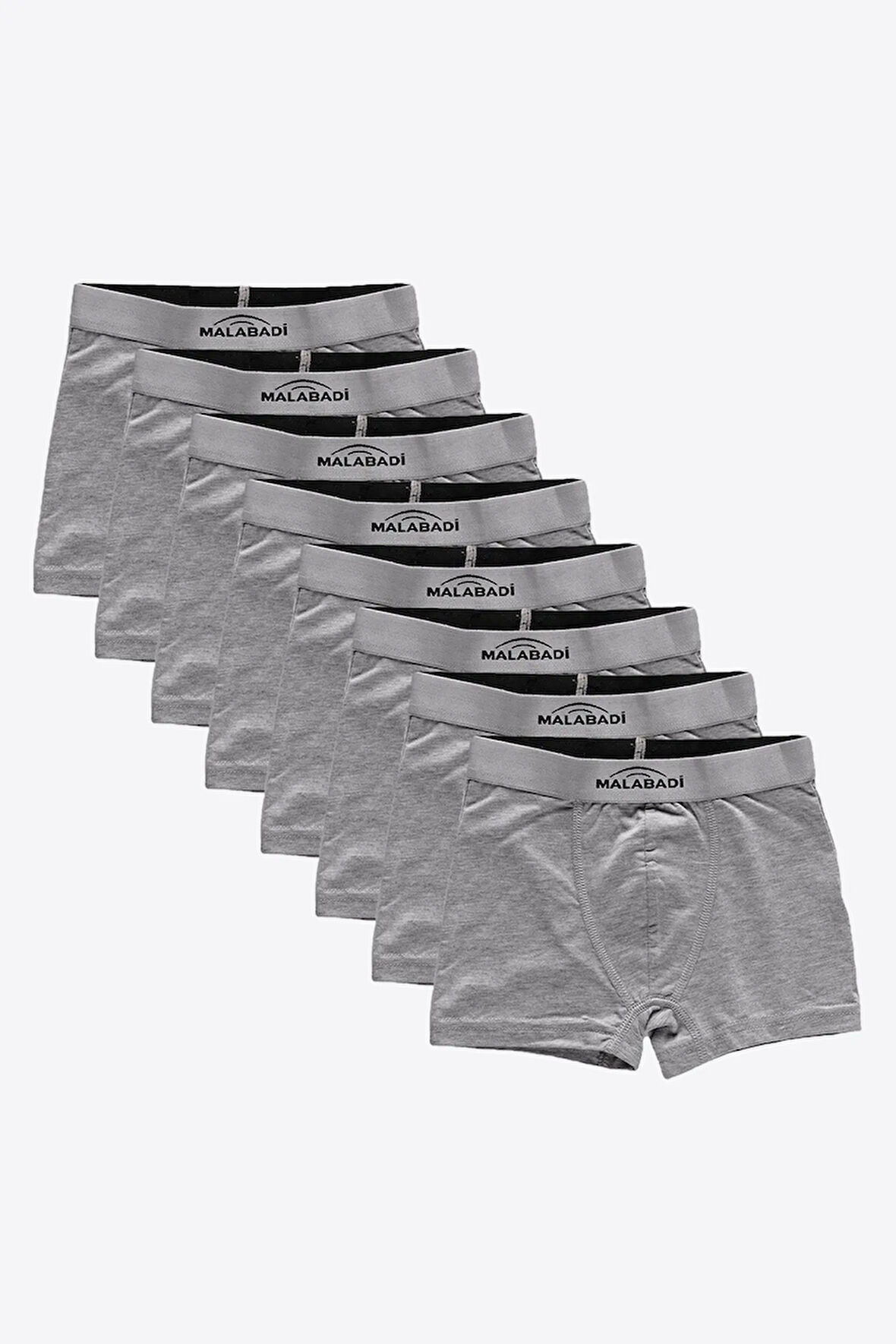 Erkek Çocuk Mavi 8 Li Paket Pamuk Elastan Boxer 208