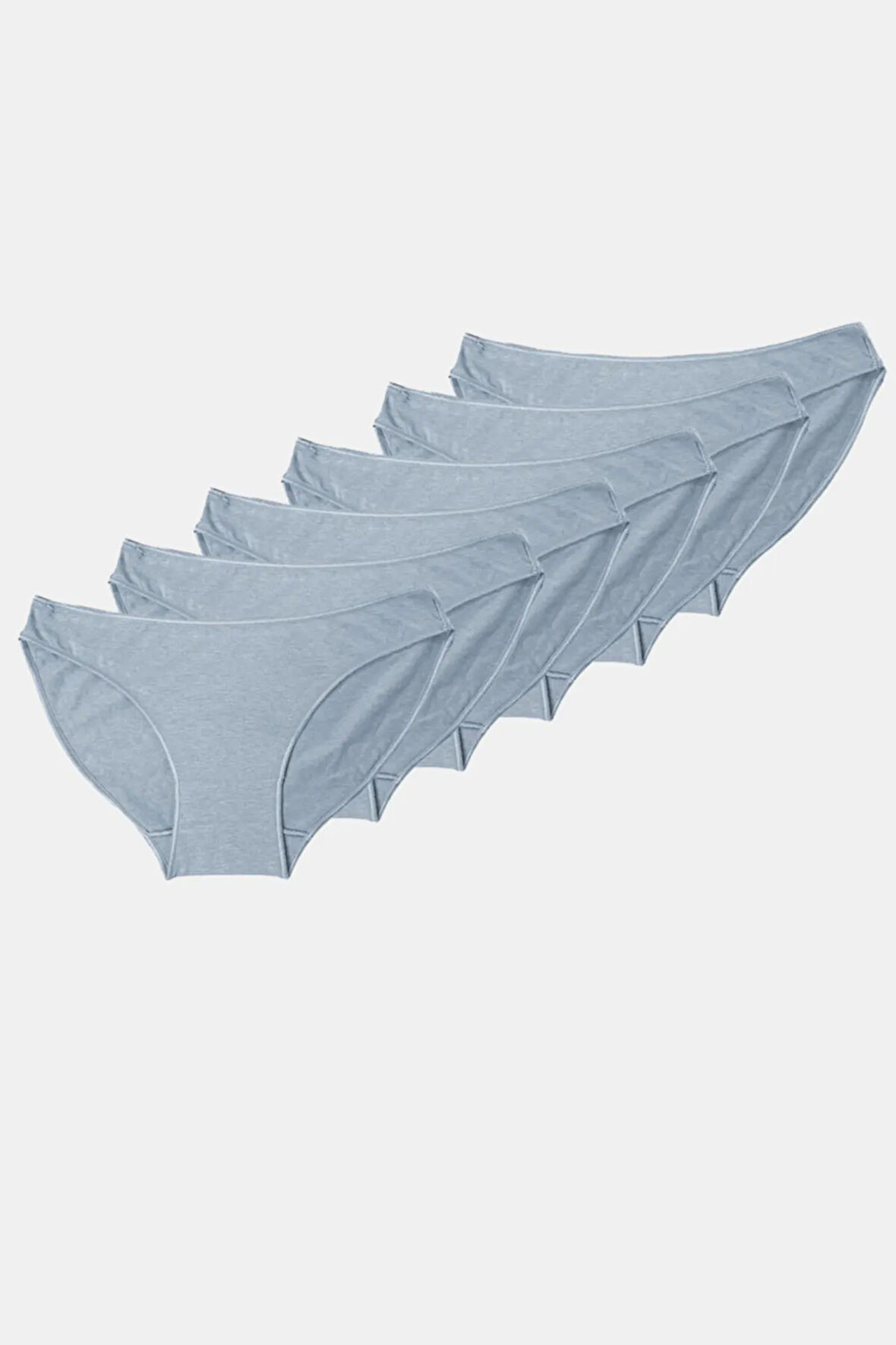 Kadın Beyaz 6 Lı Paket Modal Düşük Bel Slip Külot 183