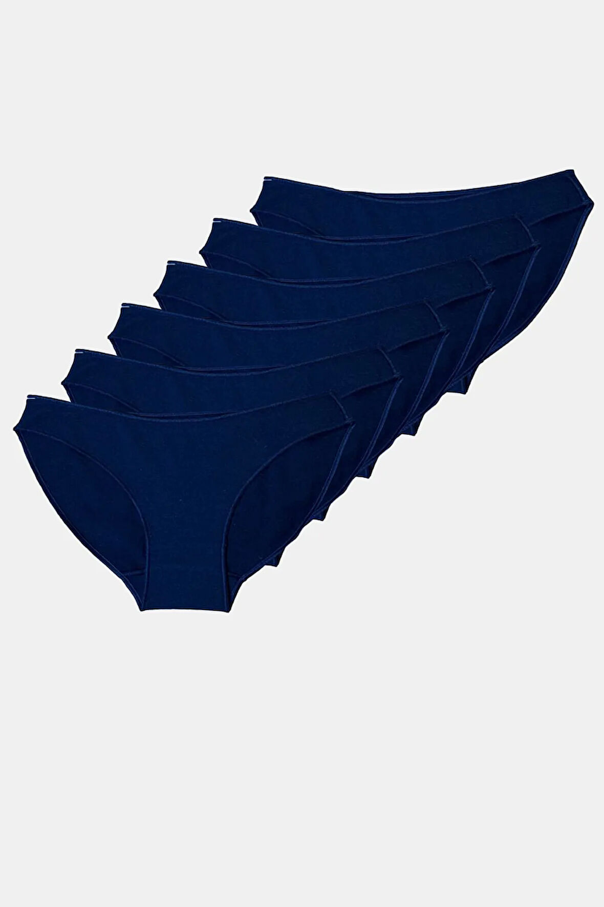 Kadın Beyaz 6 Lı Paket Modal Düşük Bel Slip Külot 183