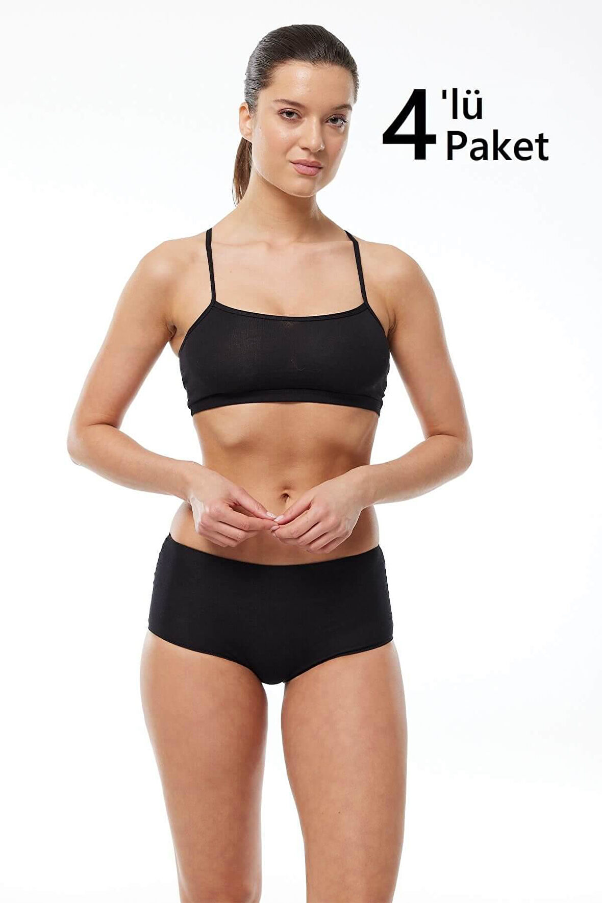 Malabadi 1053 4'Lü Paket Kadın Modal Geniş Kenarlı İz Yapmayan Slip & Külot