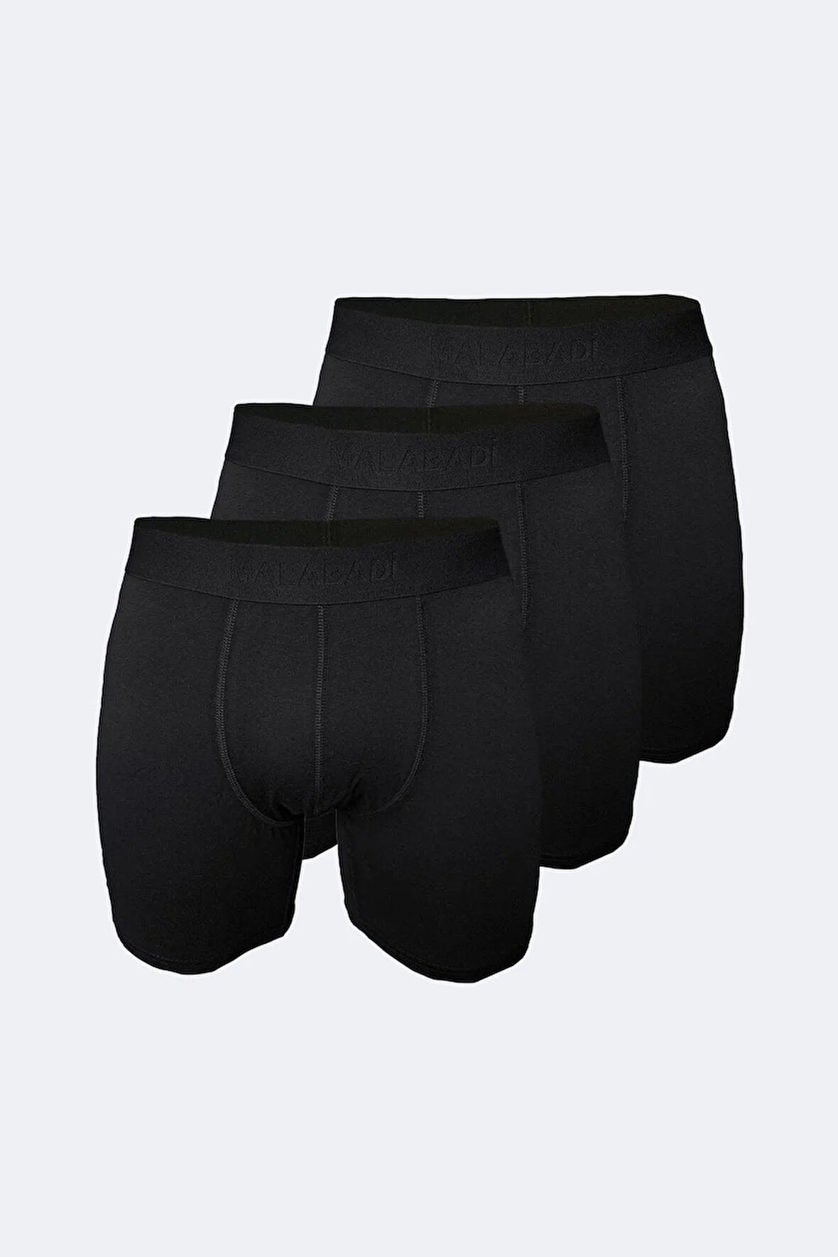 Erkek Siyah 3 Lü Paket Modal Uzun Boxer 010