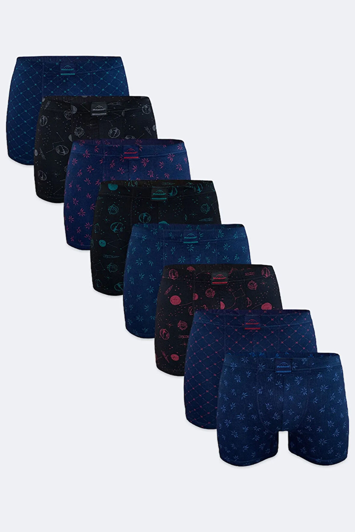 Desenli Modal Erkek Boxer 8 Adet 8m251