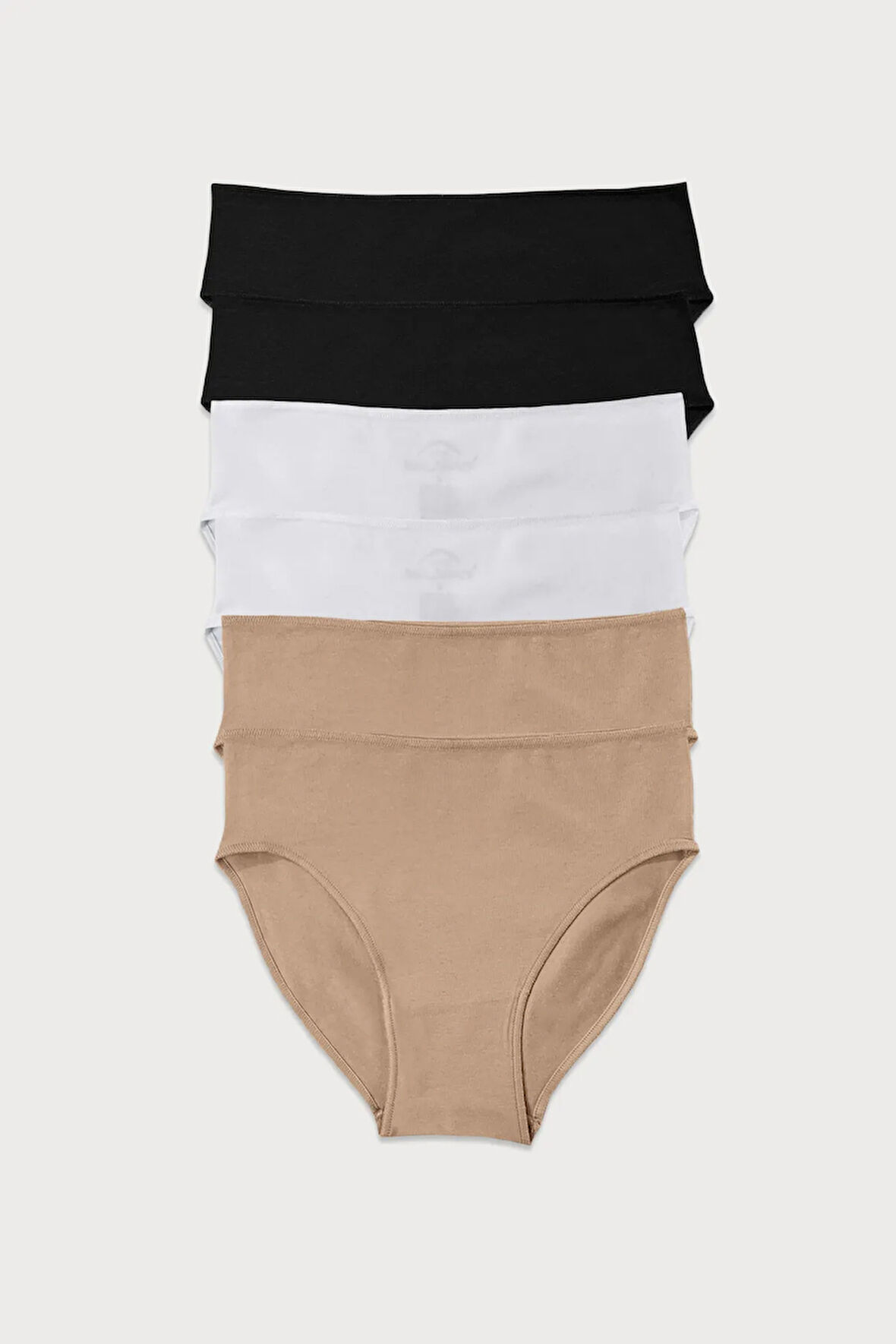 Kadın Ten Ekru Bordo 6 Lı Paket Modal Dar Kalıp Ara Bel Slip Külot 187