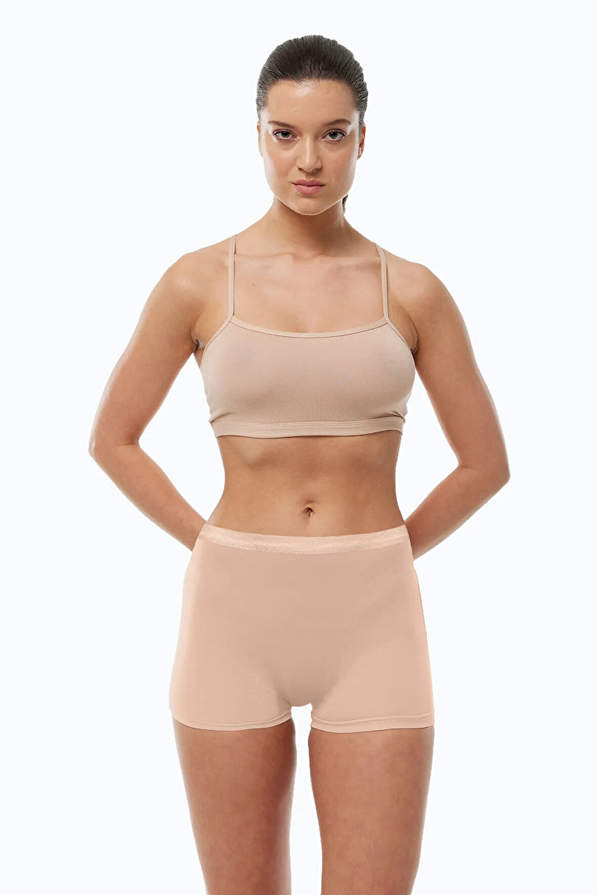 Kadın Siyah İz Yapmayan Modal Yüksek Bel Boxer 108