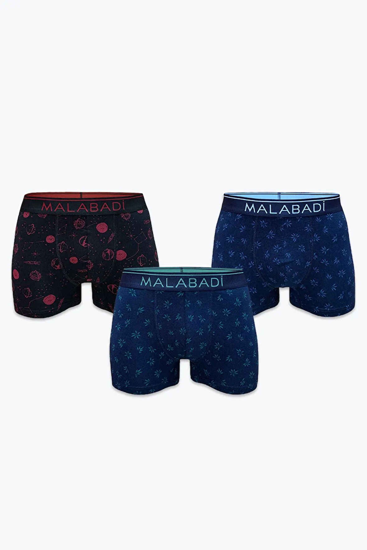 Desenli Modal Erkek Boxer 3 Adet 3m252