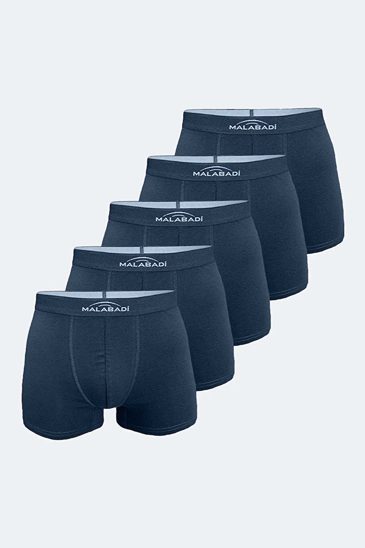 Erkek Lacivert 5 Li Pamuk Elastan Boxer 5m075