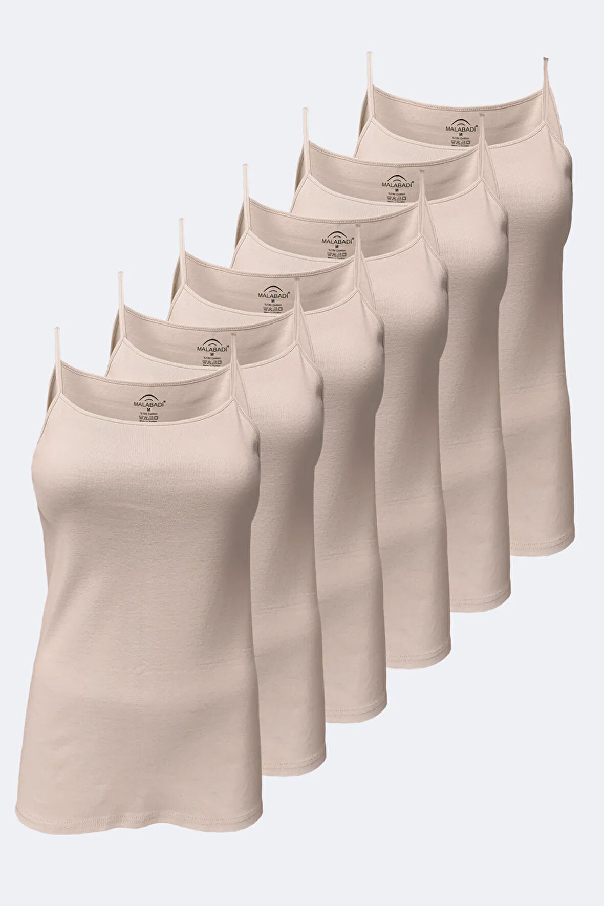 Kadın Siyah Beyaz Ten 3 Lü Paket %100 Pamuk Ribana Ip Askılı Atlet 105-e