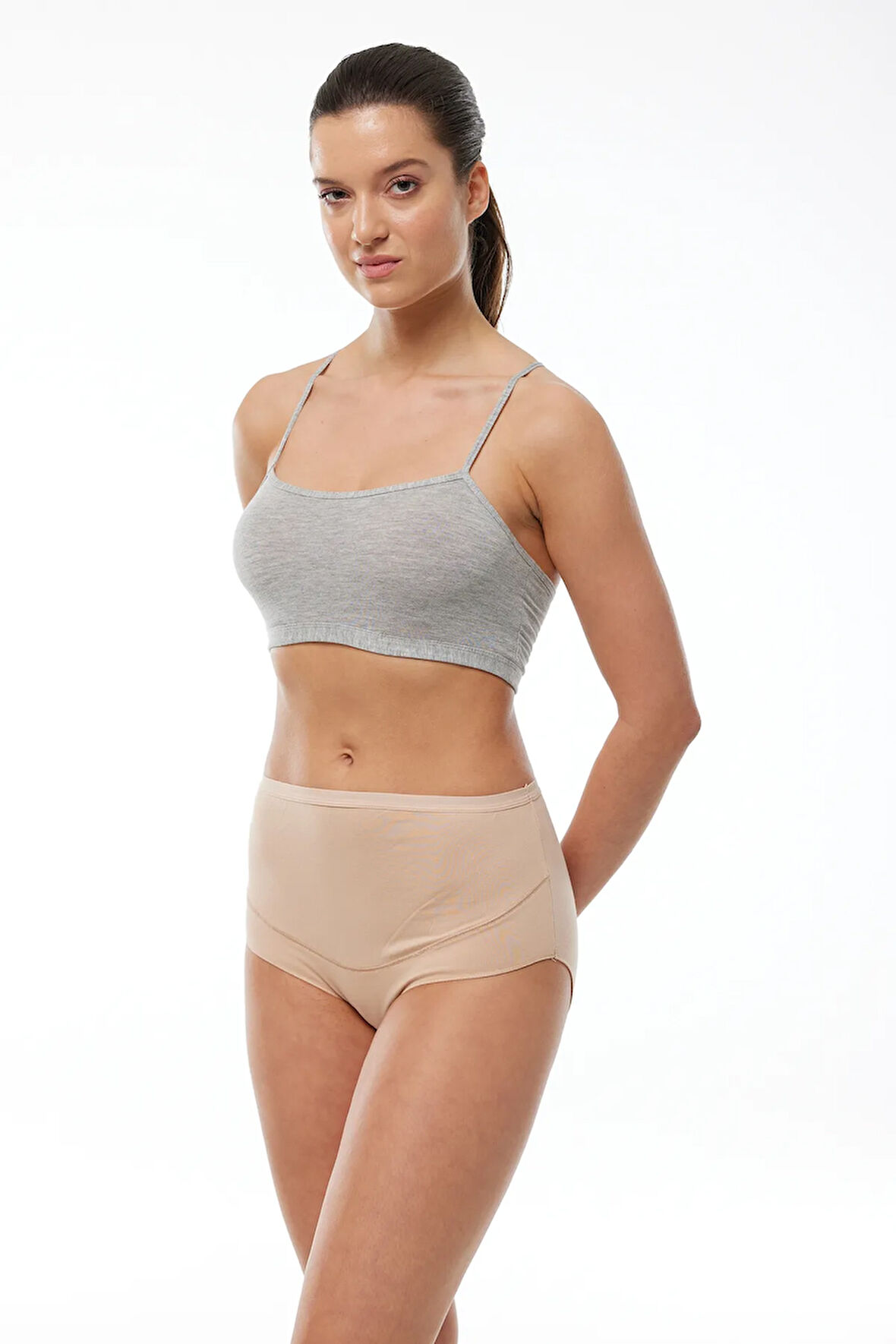 Kadın Ekru Modal Toparlayıcı Hamile Külodu 198