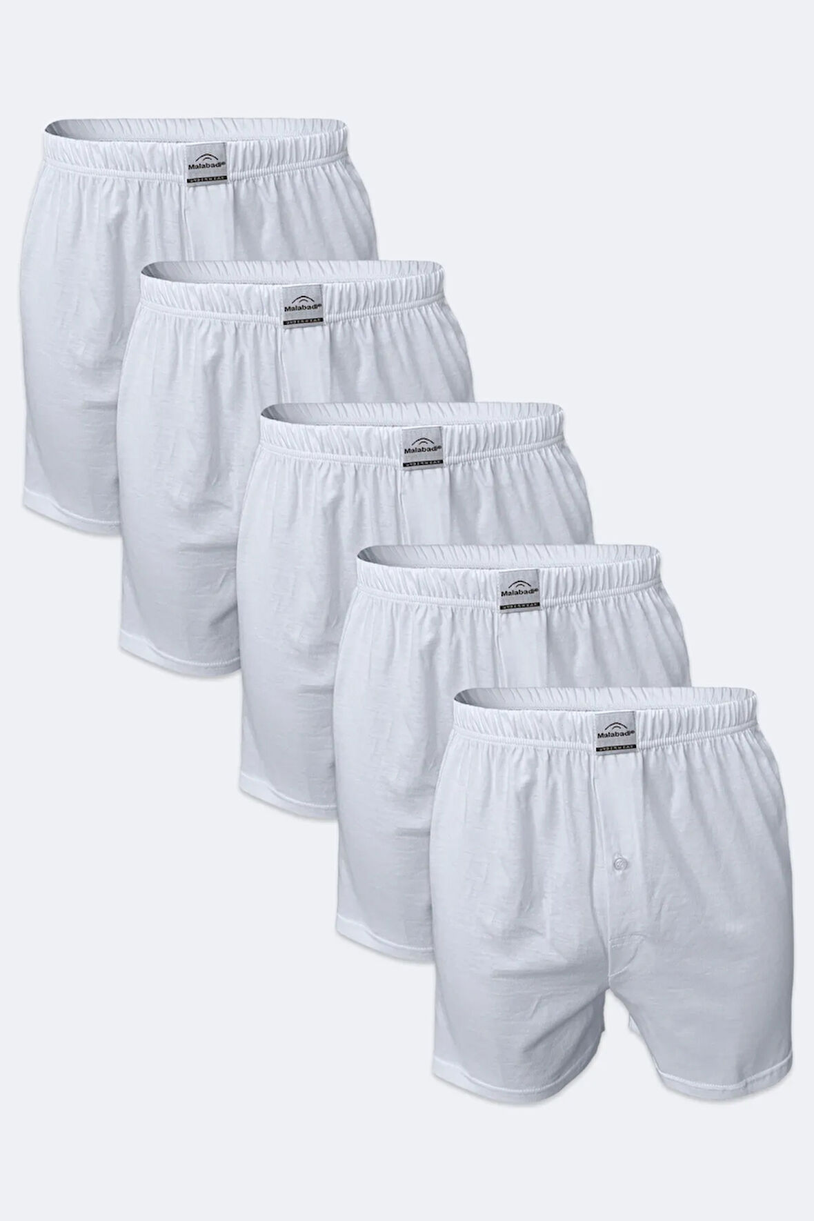 Erkek Beyaz 5 Li Geniş Kalıp Büyük Beden Boxer %100 Pamuk Battal Boy Mb2400 4xl/5xl/6xl/7xl