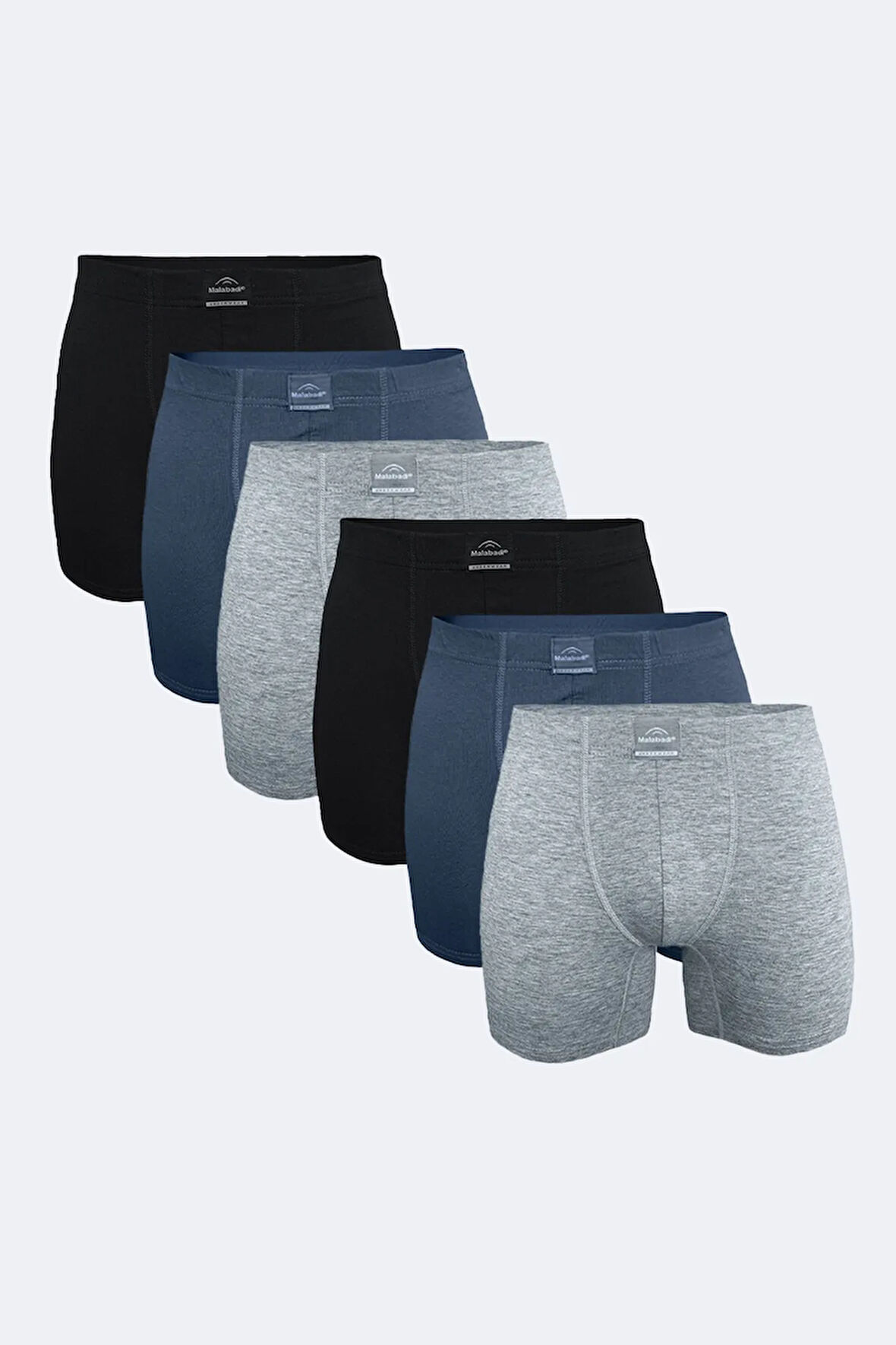 Erkek Desenli 6 lı Pamuk Elastan Uzun Boxer 073