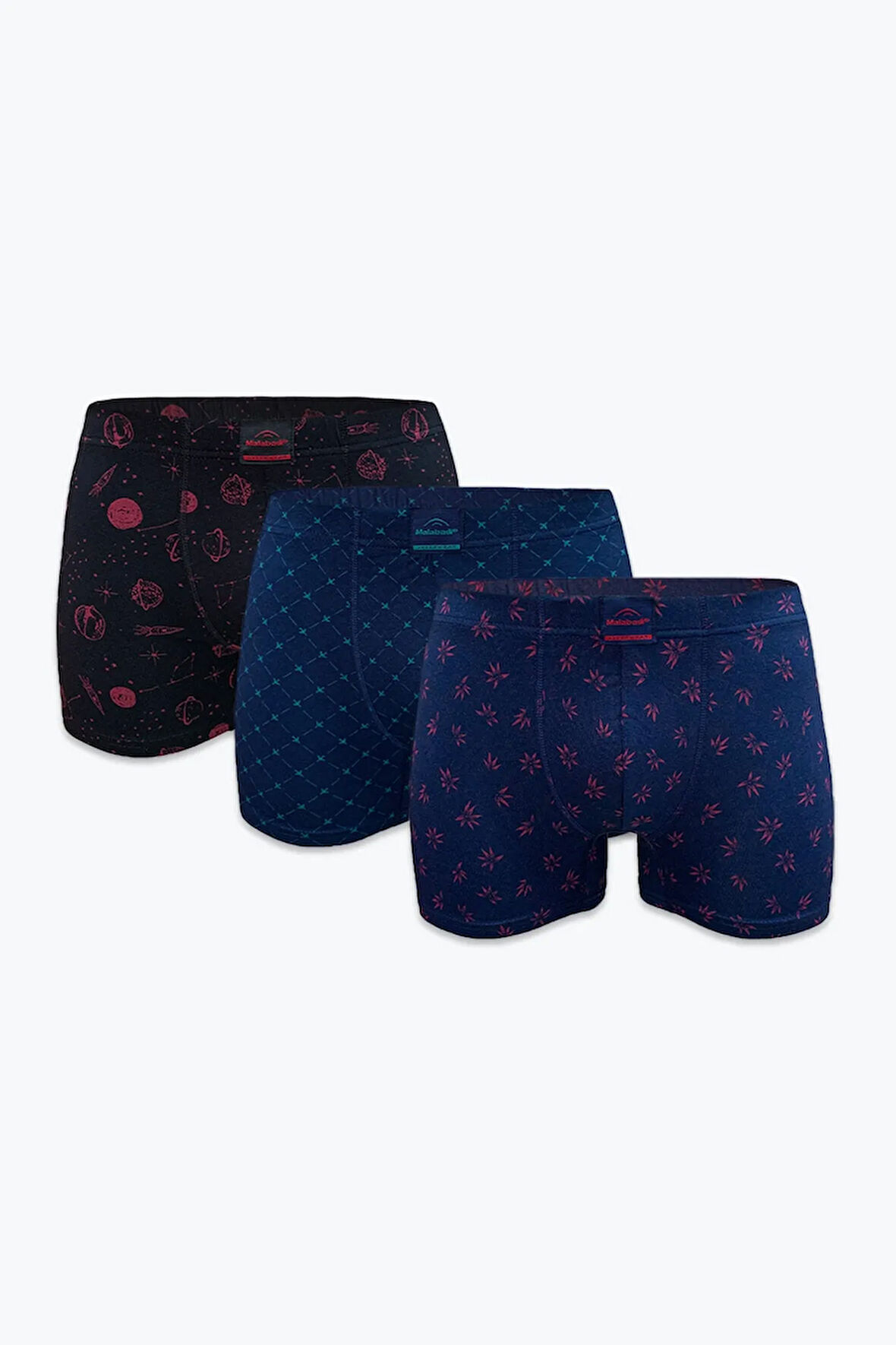 Desenli Modal Erkek Boxer 3 Adet 3m251