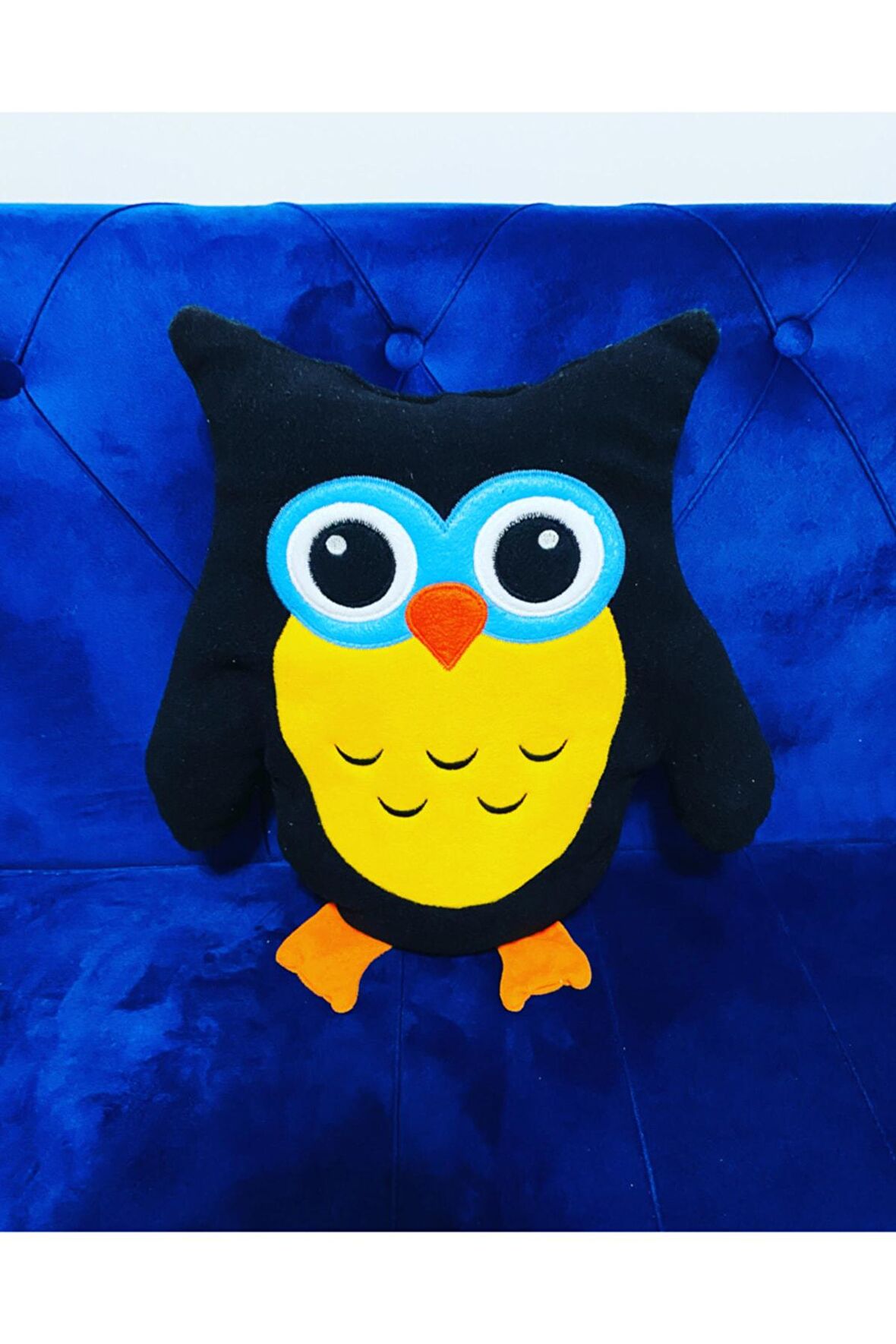 Baykuş Figürlü Yastık 35 Cm