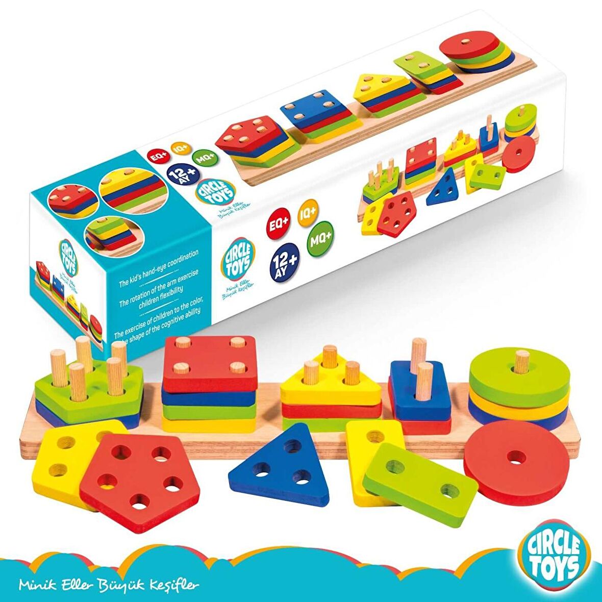 Circle Toys Ahşap Geometrik Şekiller