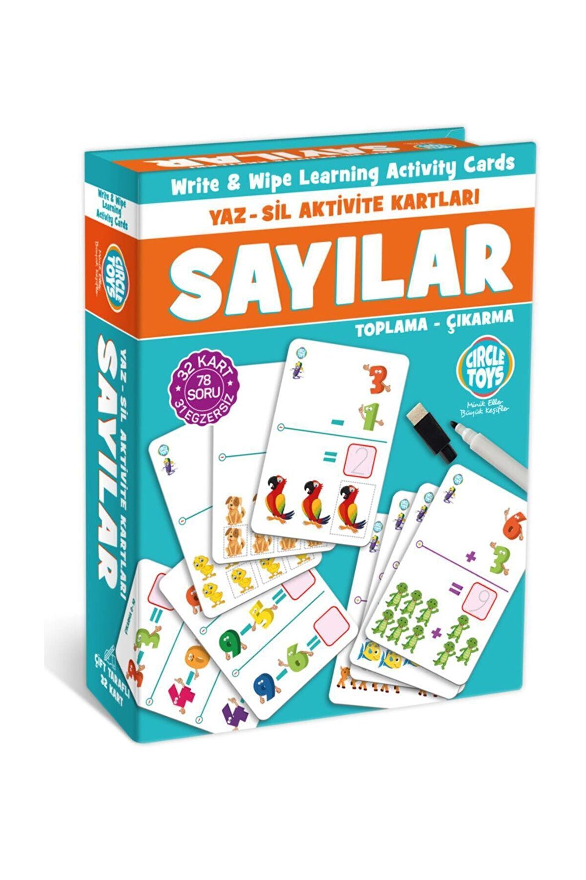 Circle Toys Sayılar Yaz Sil Aktivite Kartları