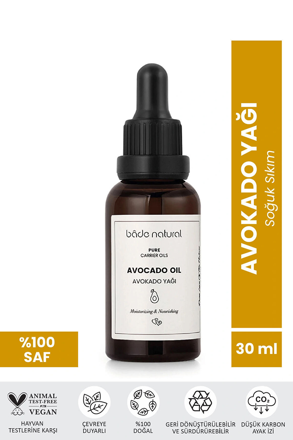 Avokado Yağı Soğuk Sıkım %100 Saf 30 ml