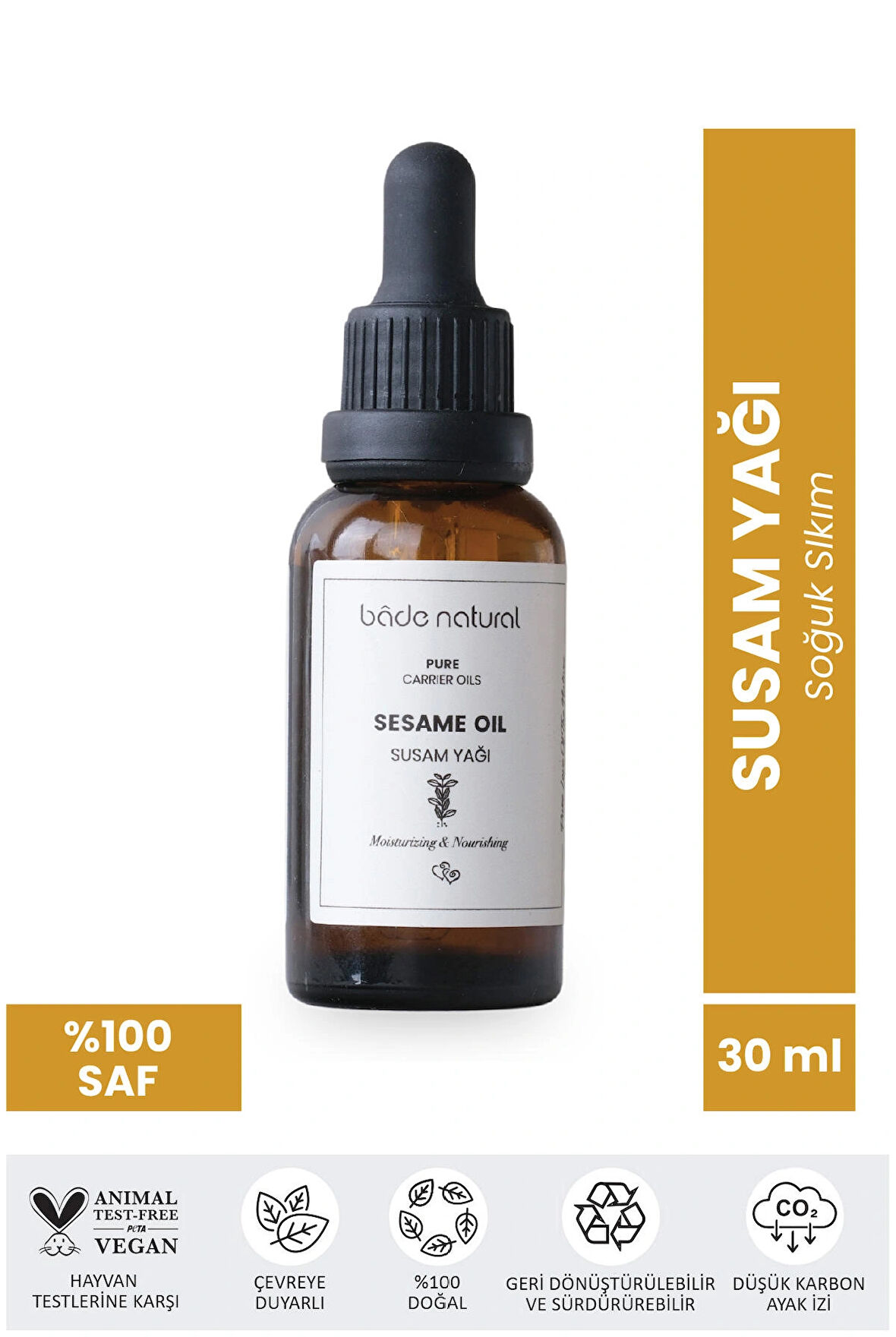 Susam Yağı Soğuk Sıkım %100 Saf 30 ml