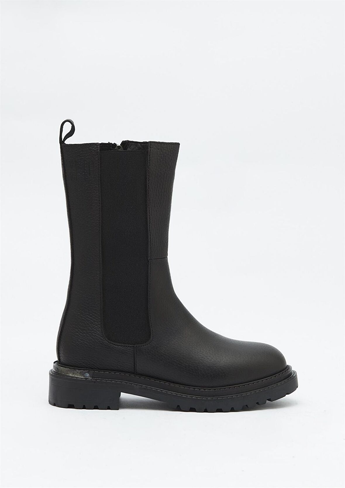 Black Hakiki Deri Kadın Bot & Bootie HD0777003803