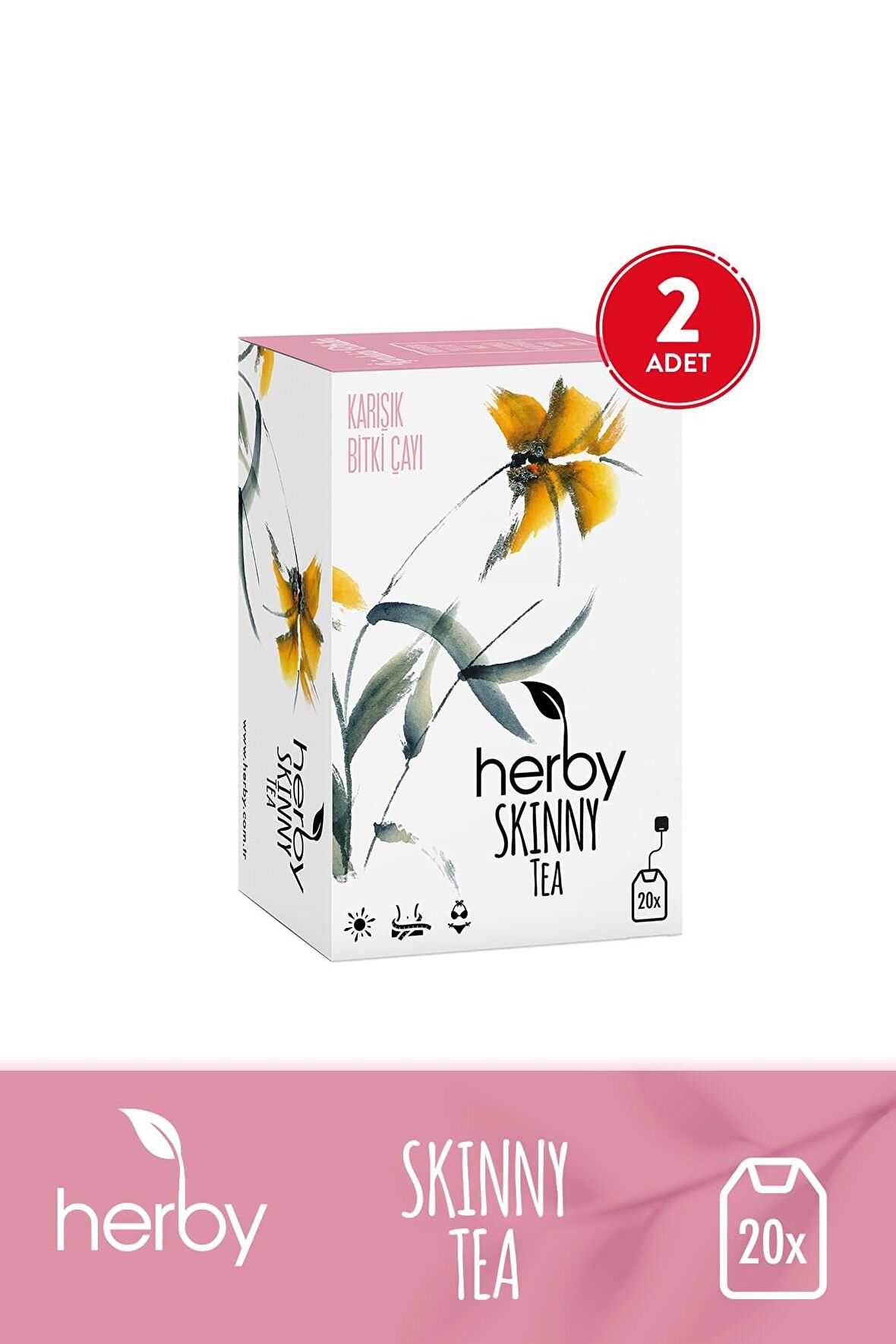 Skinny Tea Diyete Destek Form Bitki Çayı 2'li Paket