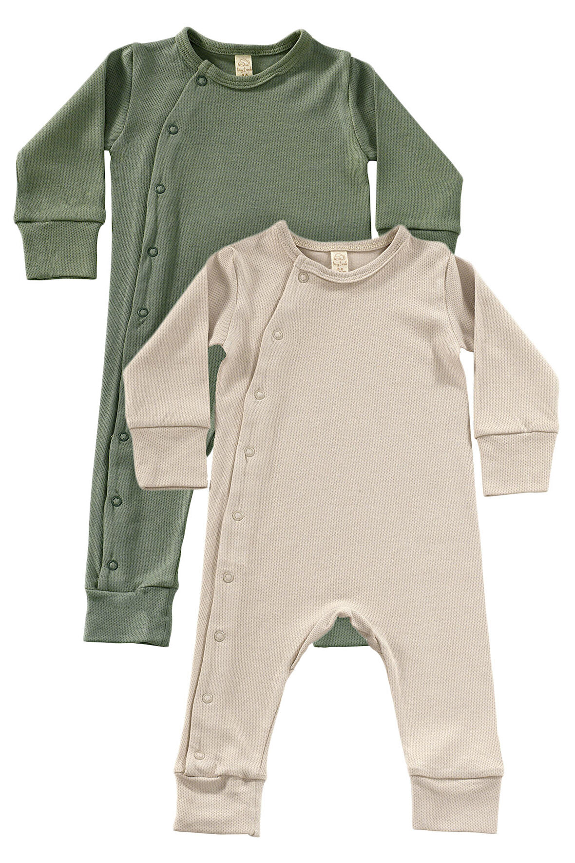 Zeze Unisex 2 Parça Organik Pamuk Bebek ve Çocuk Tulumu 2'li Takım