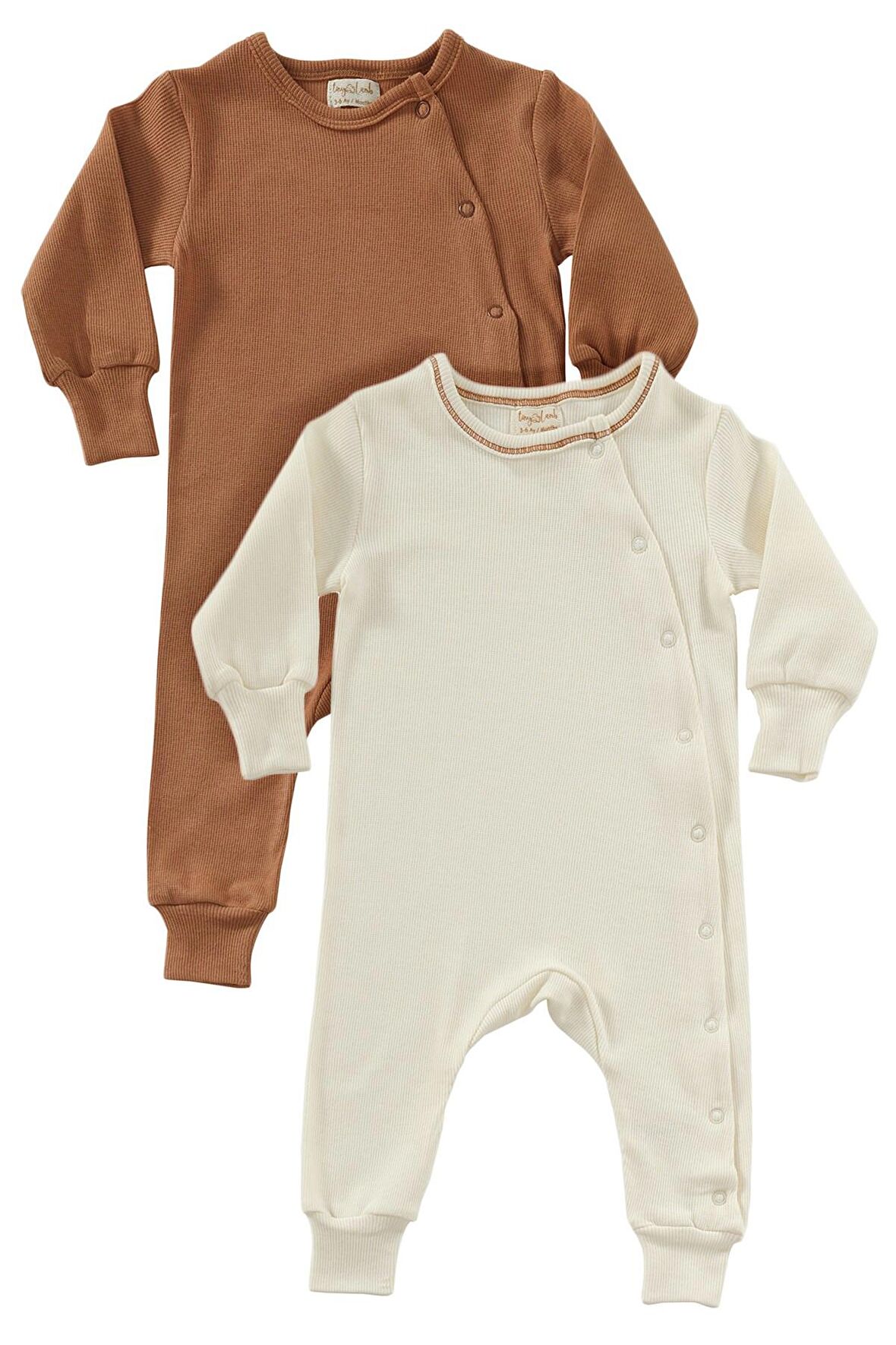 Zeze Unisex 2 Parça Organik Pamuk Bebek ve Çocuk Tulumu 2'li Takım