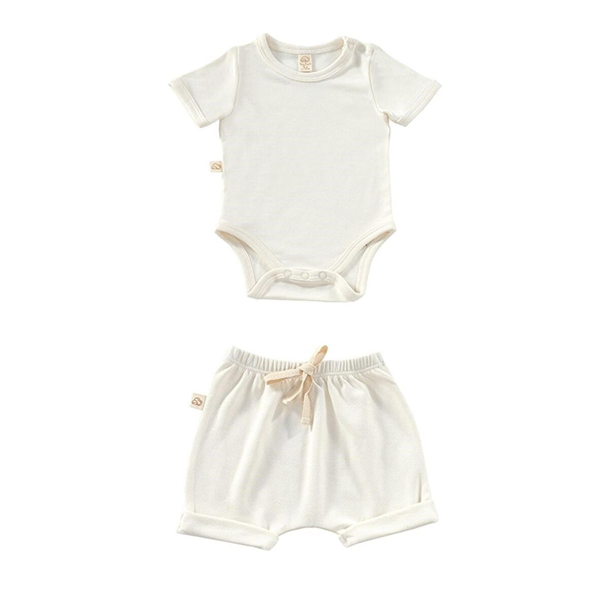 ELATION MILK Şortlu Bodysuit Takım - 2 Parça | Yazlık Bebek Kıyafeti Şort ve Kısa Kollu Bodysuit
