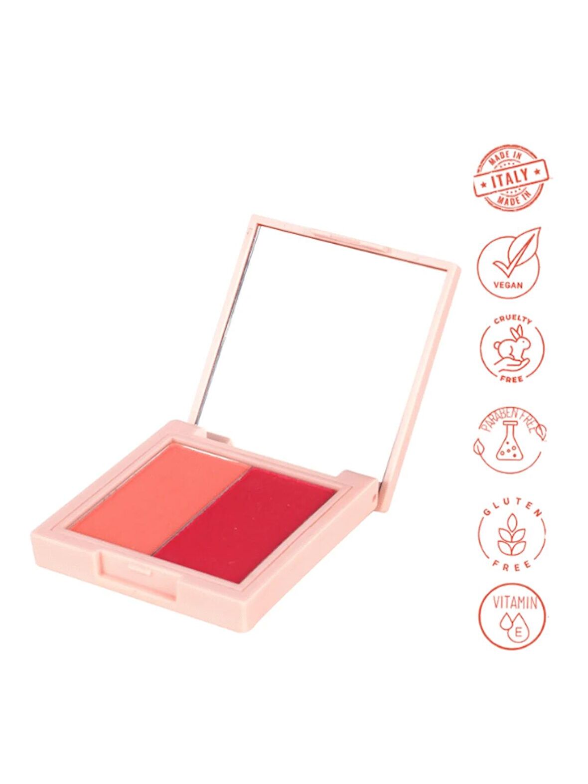 Dora Joy İkili Göz Farı 03 Living Coral Duo Eyeshadow Vegan E Vitaminli